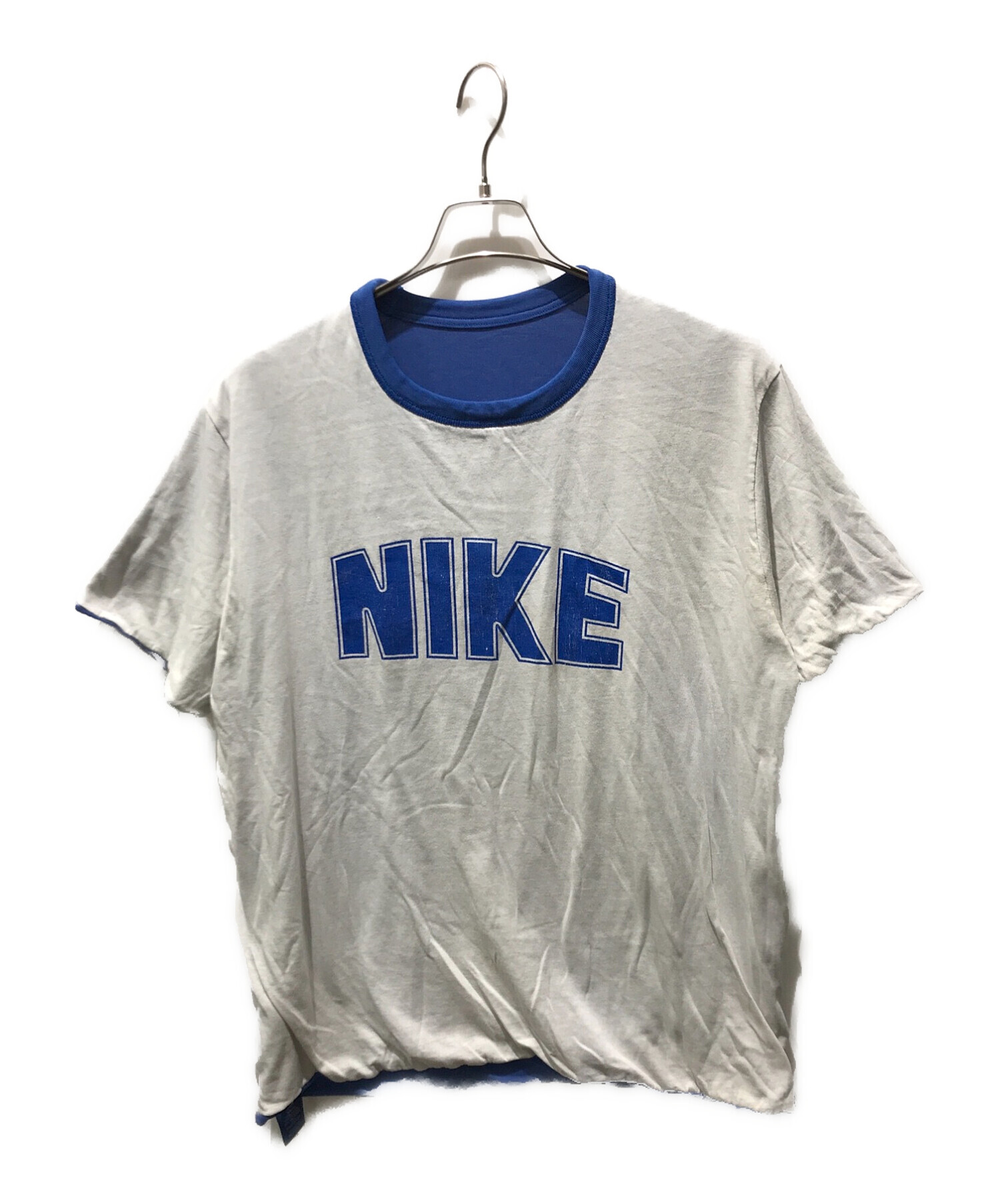 NIKE (ナイキ) リバーシブルTシャツ　かまぼこNIKE 80s ブルー サイズ:XL