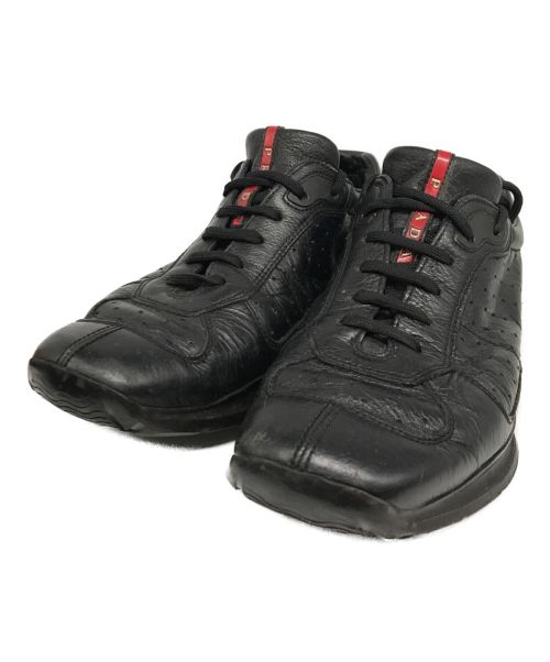 中古・古着通販】PRADA (プラダ) レザースニーカー E0872 ブラック