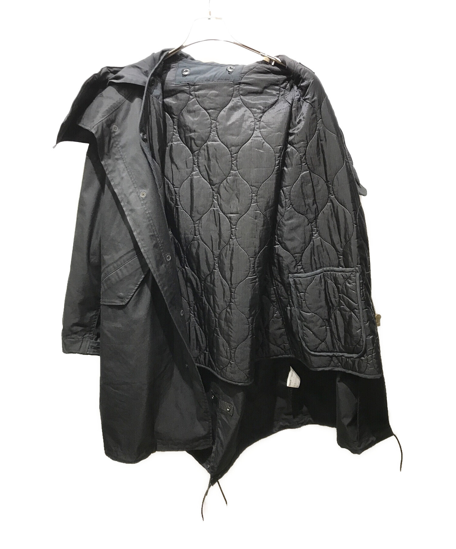 VOTE MAKE NEW CLOTHES (ヴォートメイクニュークローズ) ライナー付モッズコート 21AW-0050 ブラック サイズ:M