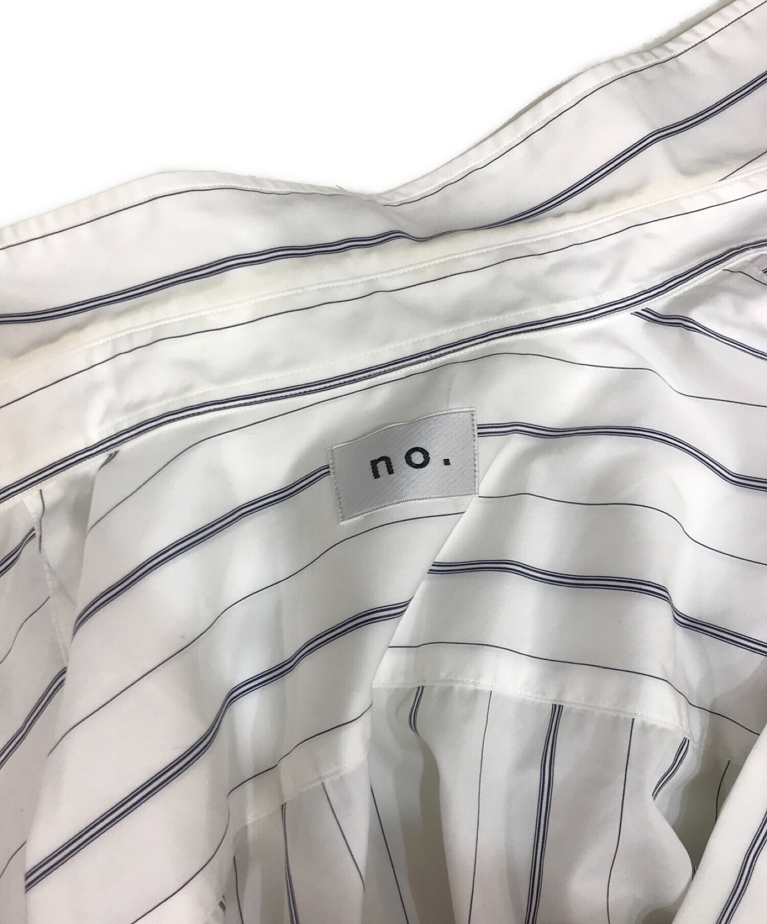 中古・古着通販】no. (ナンバー) FRONT FLY SHIRT ホワイト×ネイビー サイズ:2｜ブランド・古着通販 トレファク公式【TREFAC  FASHION】スマホサイト