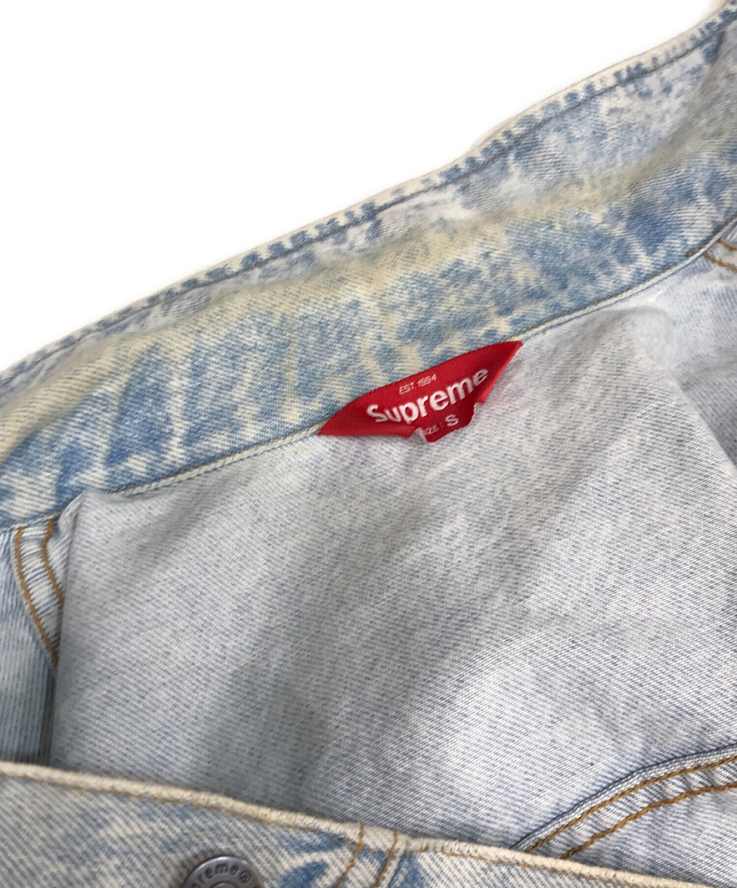 21ss supreme patched denim vest 【新発売】 - トップス