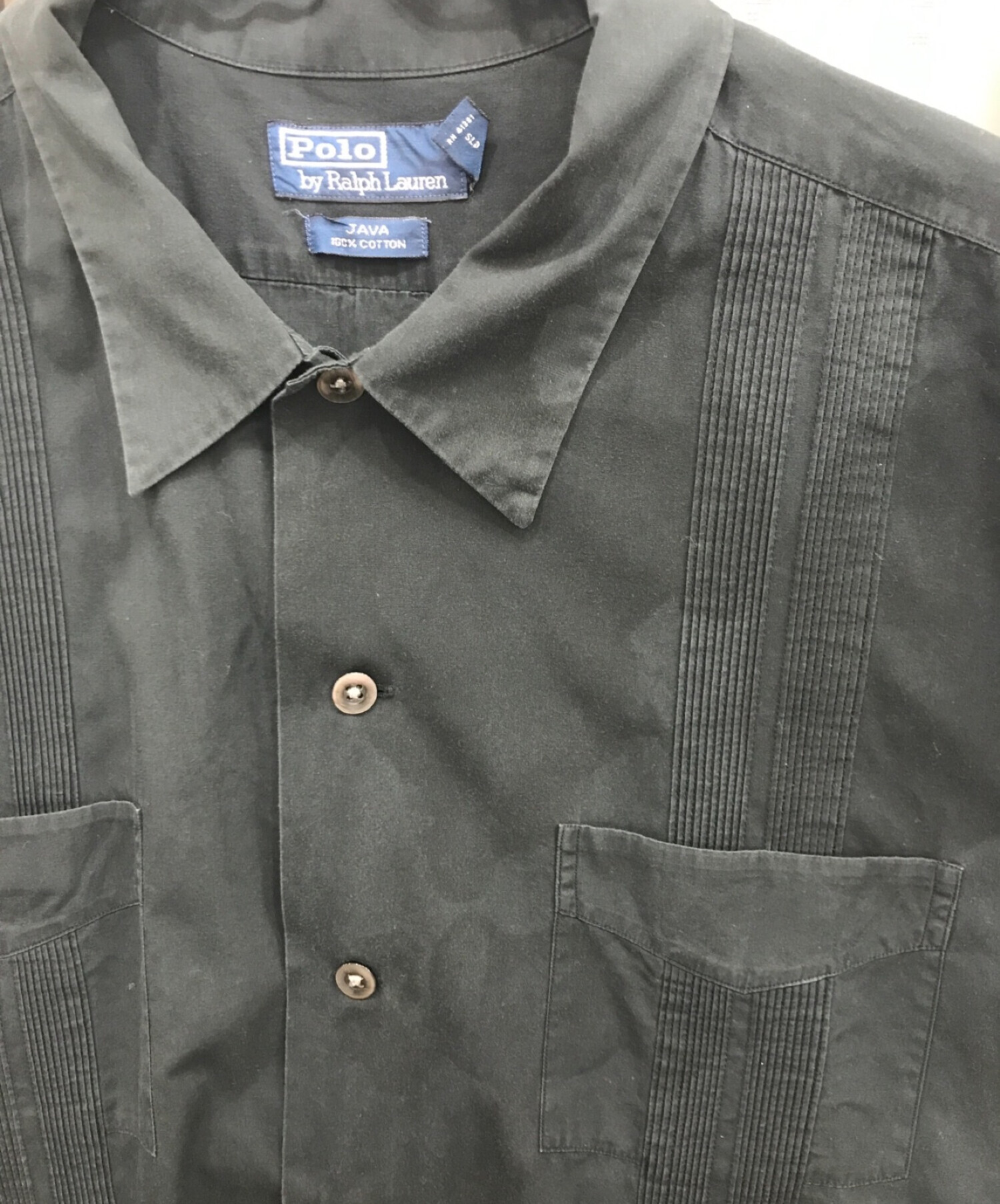 中古・古着通販】POLO RALPH LAUREN (ポロ・ラルフローレン) キューバシャツ ブラック サイズ:XXL｜ブランド・古着通販  トレファク公式【TREFAC FASHION】スマホサイト