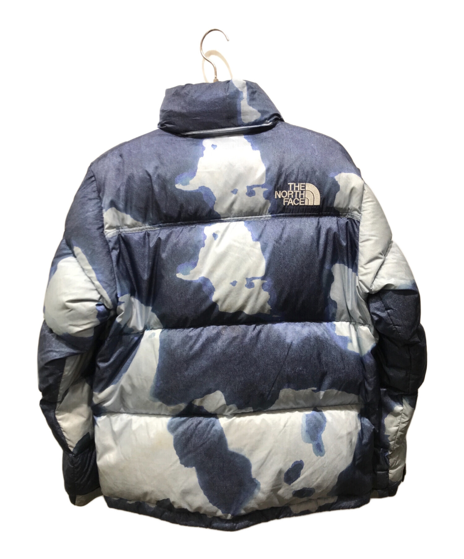 SUPREME (シュプリーム) THE NORTH FACE (ザ ノース フェイス) ブリーチフドデニムプリントヌプシ　ND521001 ネイビー  サイズ:M