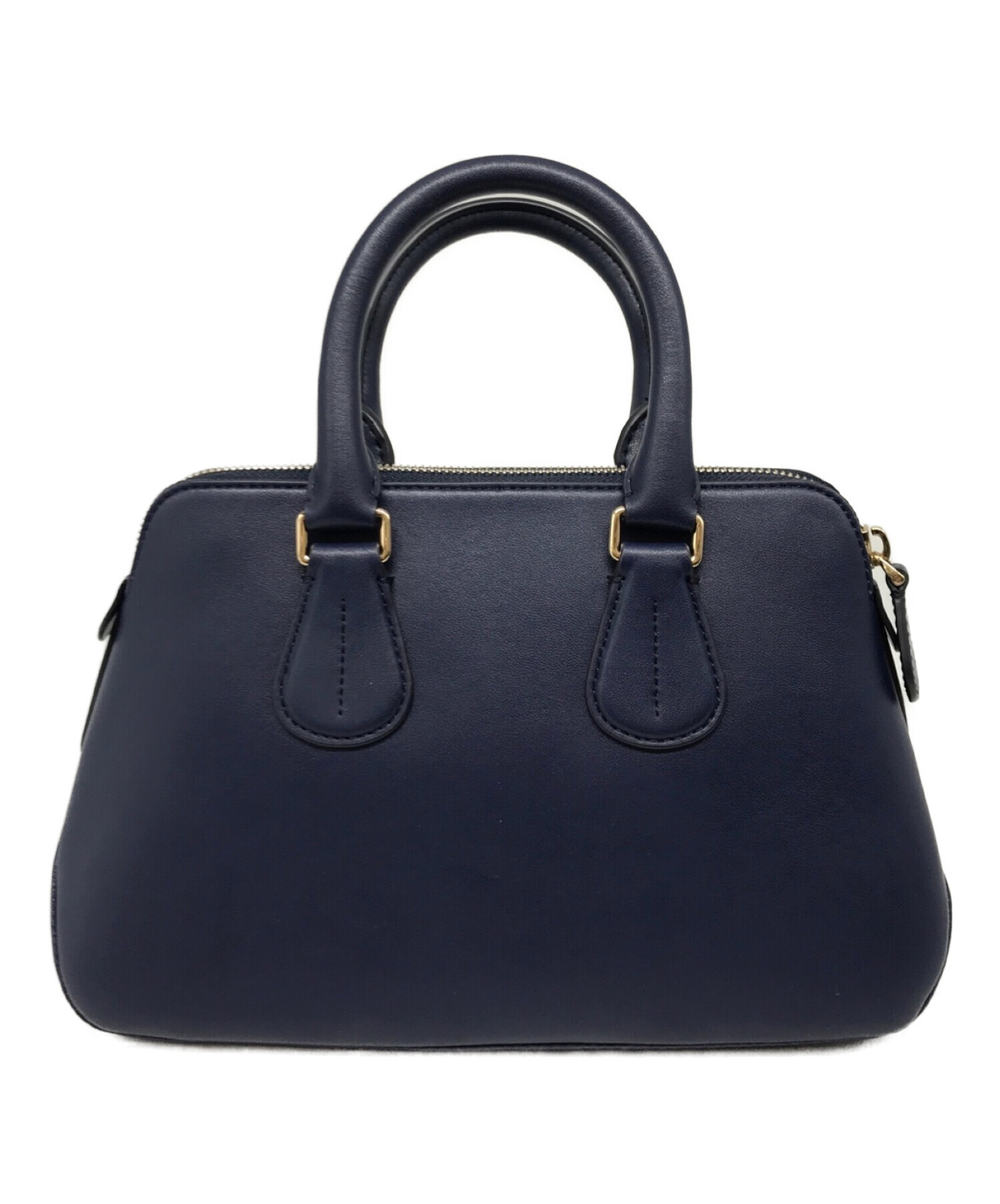 BALLY (バリー) DAINTY DOME TYPE LINE LEATHER 2WAY SHOULDER BAG ネイビー