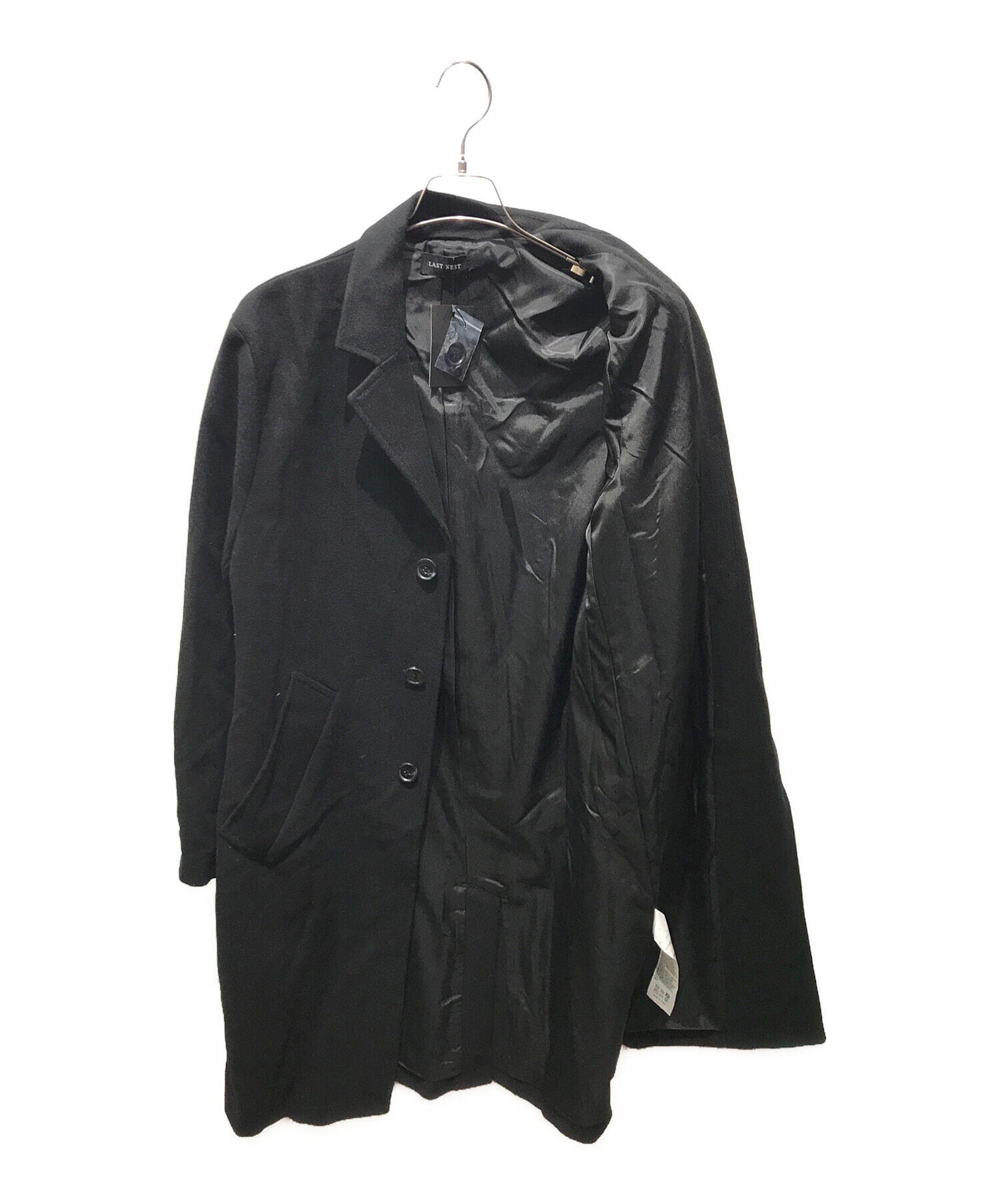 中古・古着通販】LAST NEST (ラストネスト) LONG WOOL COAT DK-ZH17-S ブラック サイズ:M  未使用品｜ブランド・古着通販 トレファク公式【TREFAC FASHION】スマホサイト