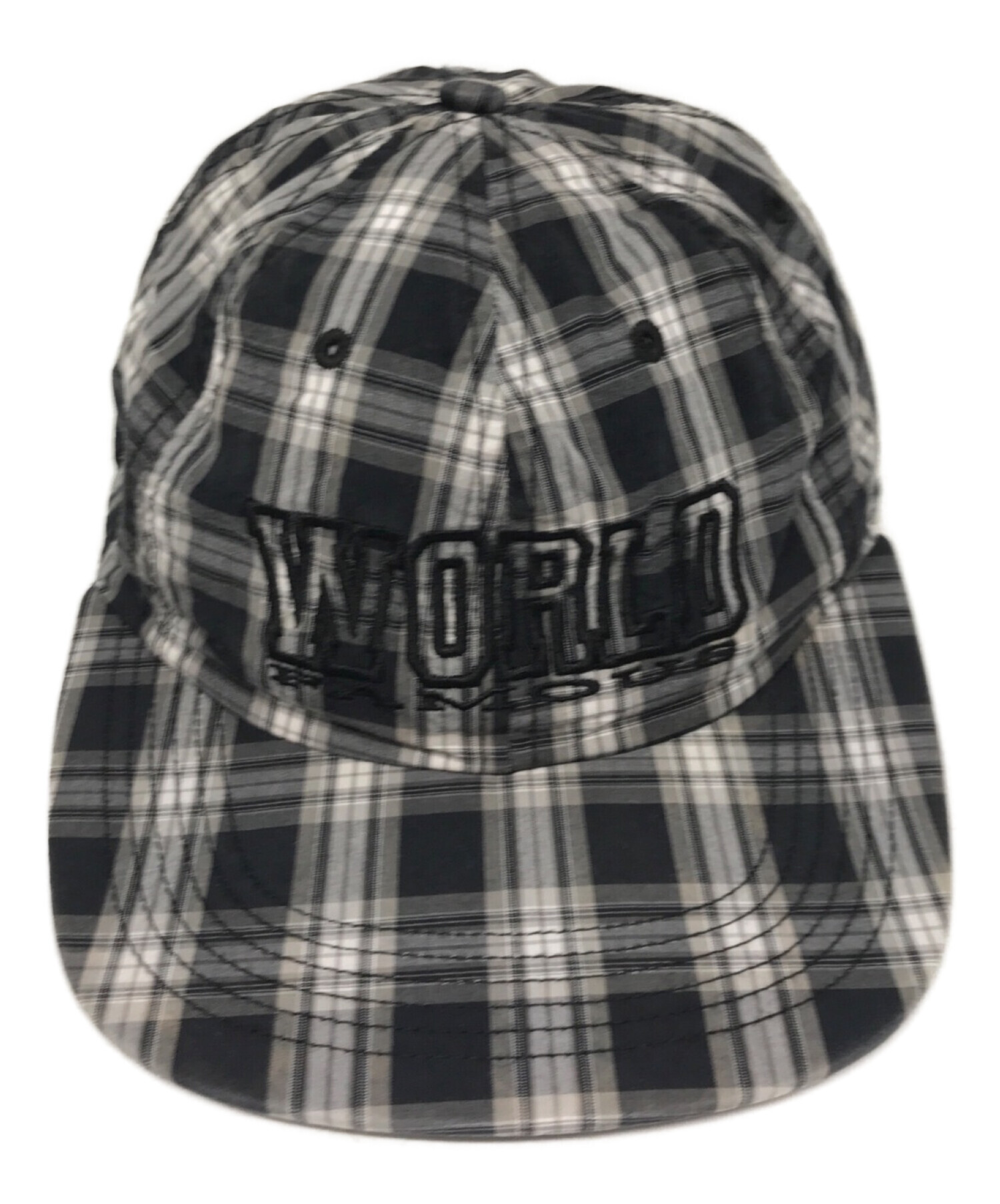 SUPREME (シュプリーム) world famous plaid 6-panel cap ブラック