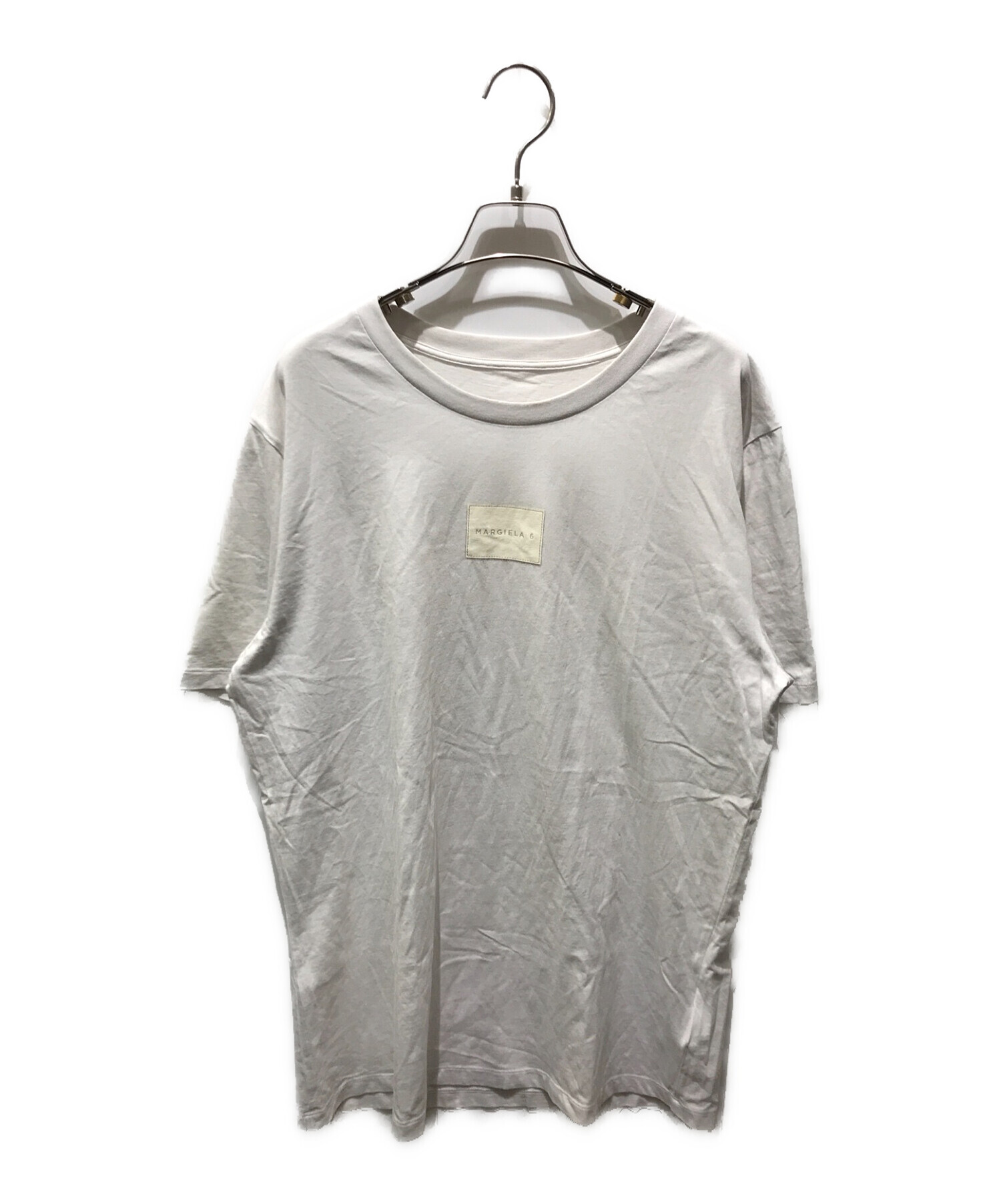 MM6 Maison Margiela (エムエムシックス メゾンマルジェラ) ボックスロゴTシャツ　S52GC0264 ホワイト サイズ:L