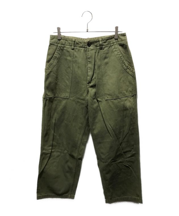 中古・古着通販】HATSKI (ハツキ) Loose Tapered Utility Trouser HTK-21002 カーキ  サイズ:2｜ブランド・古着通販 トレファク公式【TREFAC FASHION】スマホサイト