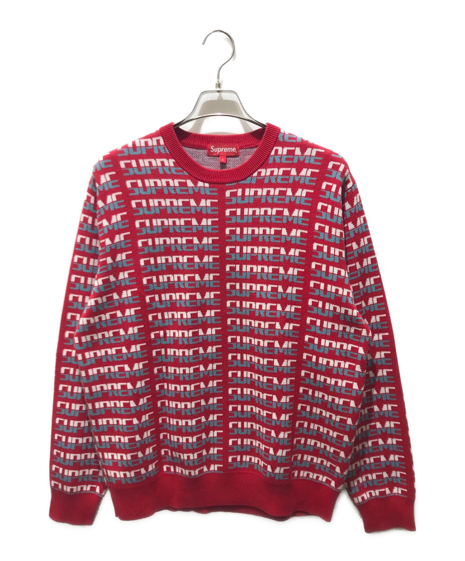 中古・古着通販】SUPREME (シュプリーム) Repeat Sweater 17AW レッド サイズ:L｜ブランド・古着通販  トレファク公式【TREFAC FASHION】スマホサイト