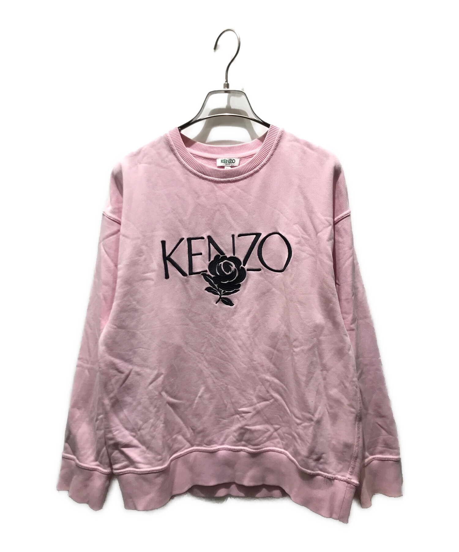 中古・古着通販】KENZO (ケンゾー) ロゴ刺繍スウェット ピンク サイズ 