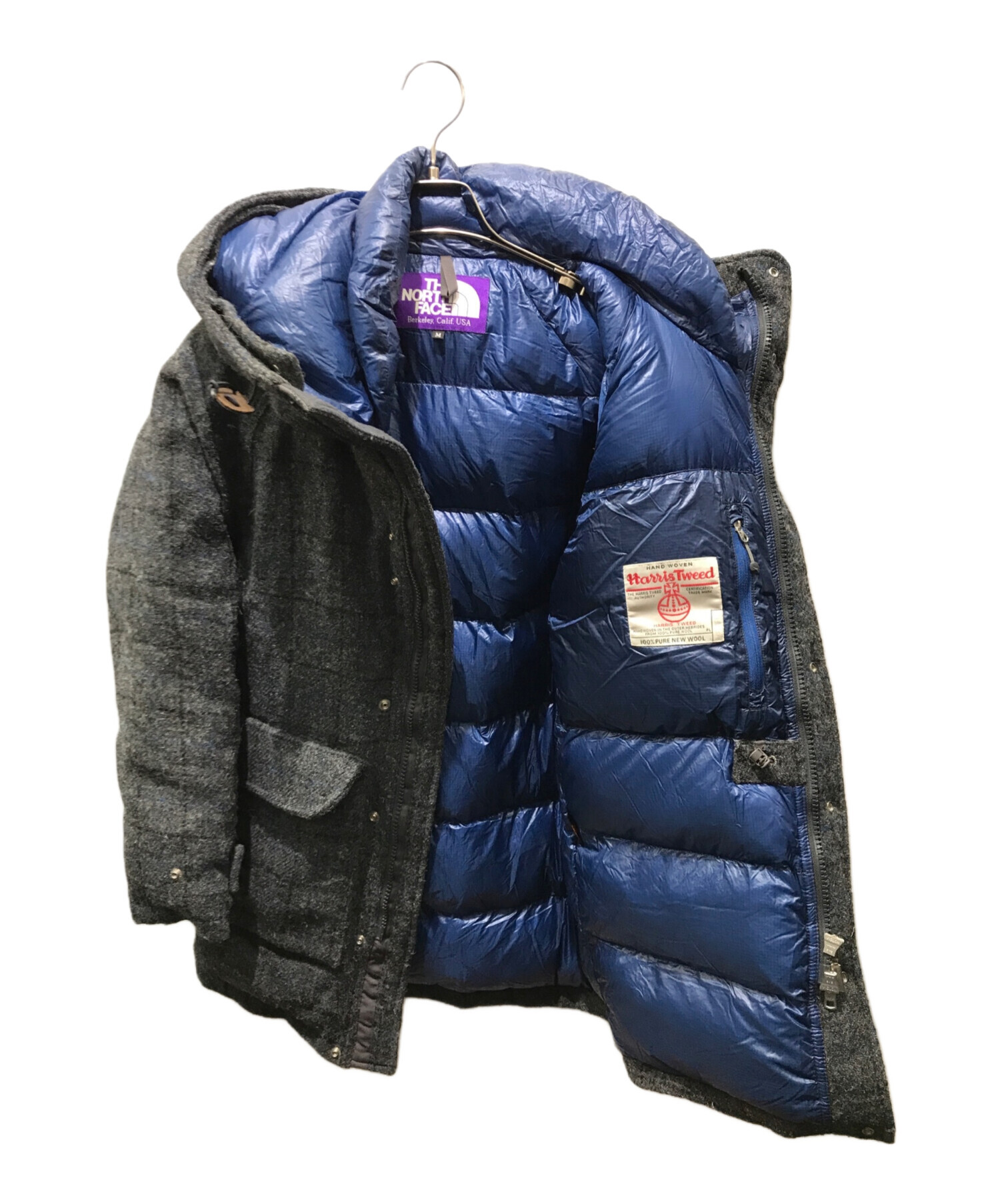 THE NORTHFACE PURPLELABEL (ザ・ノースフェイス パープルレーベル) Harris Tweed (ハリスツイード) LONG  SEROW　ND2569N グレー サイズ:M