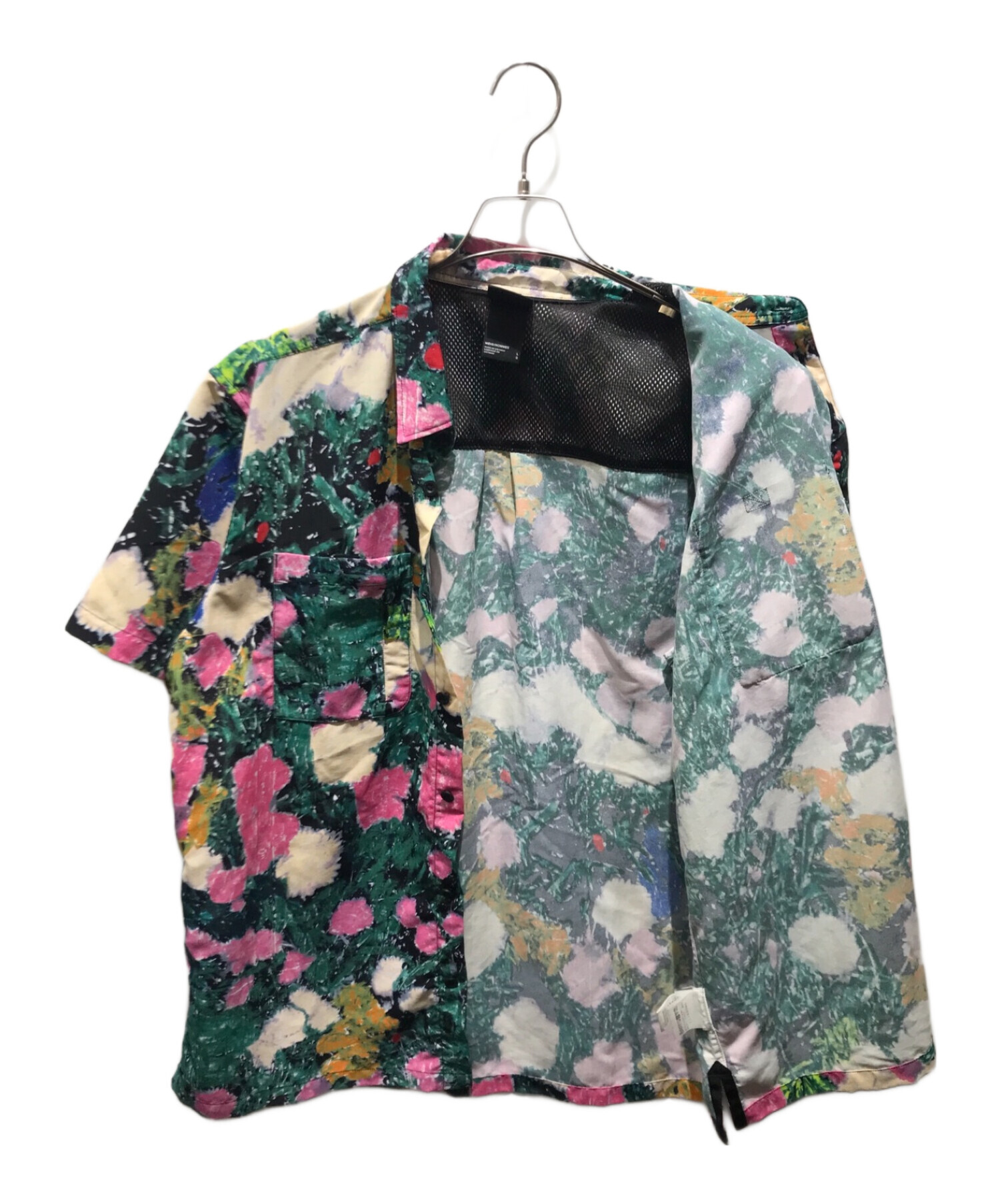 THE NORTH FACE (ザ ノース フェイス) SUPREME (シュプリーム) Trekking S/S Shirt　NR02211I　 22SS グリーン×ピンク サイズ:L