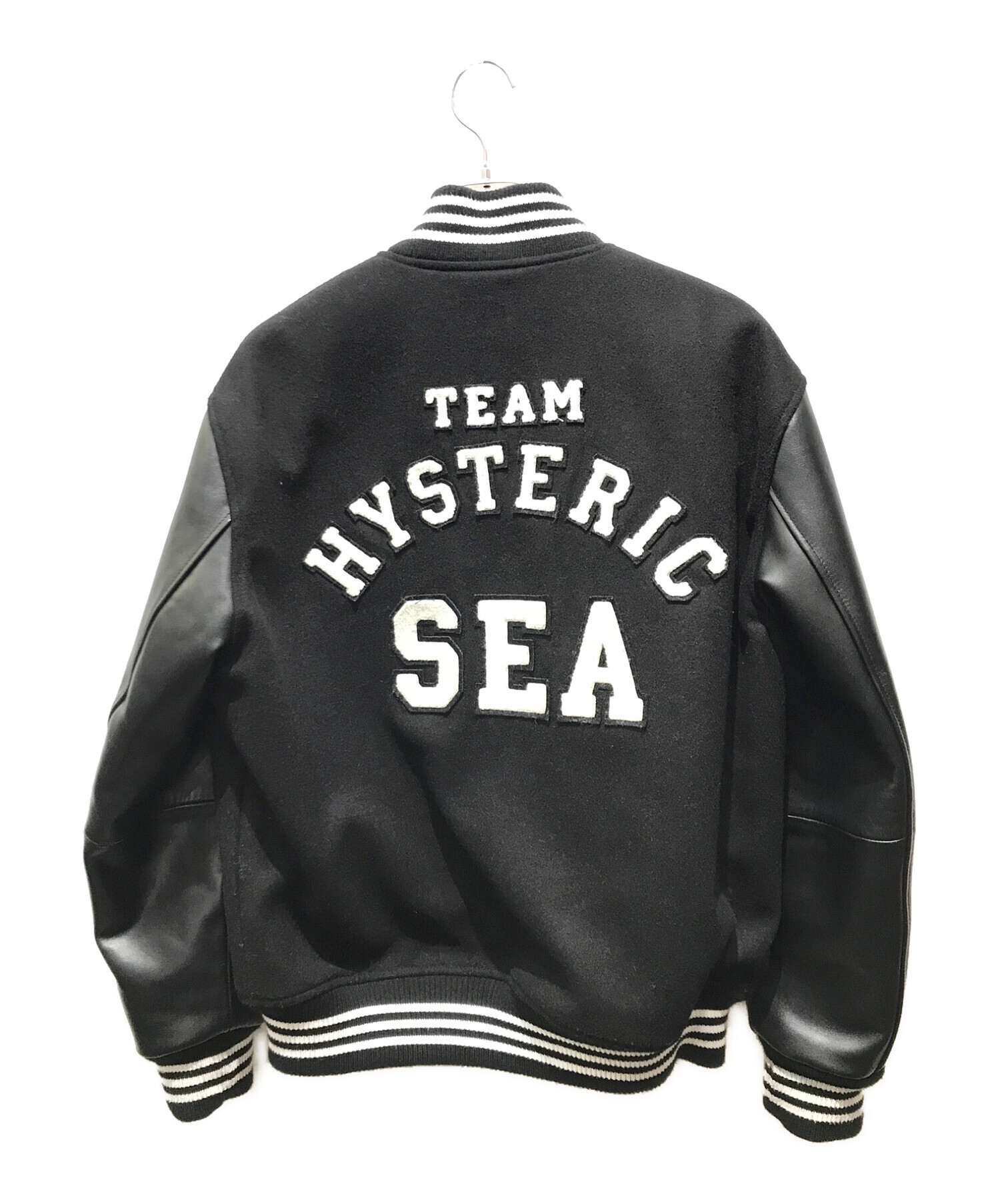 中古・古着通販】WIND AND SEA (ウィンダンシー) Hysteric Glamour (ヒステリックグラマー) TEAM STADIUM  JUMPER WDS-HYS-3-01 21AW ブラック サイズ:XL｜ブランド・古着通販 トレファク公式【TREFAC FASHION】スマホサイト