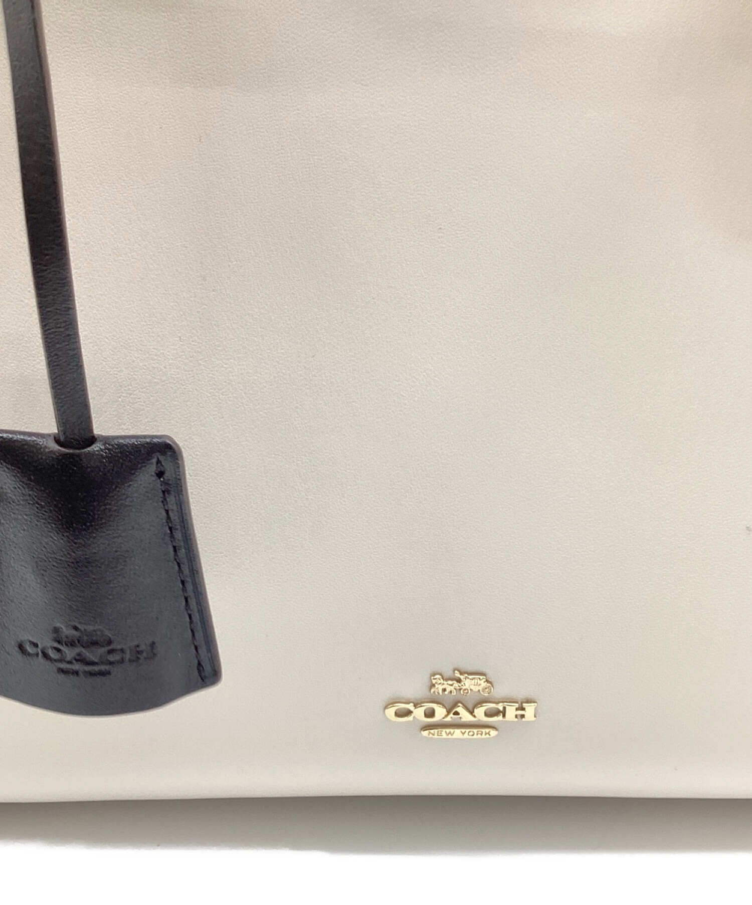 中古・古着通販】COACH (コーチ) ゾーイキャリーオール アイボリー×ブラック｜ブランド・古着通販 トレファク公式【TREFAC  FASHION】スマホサイト