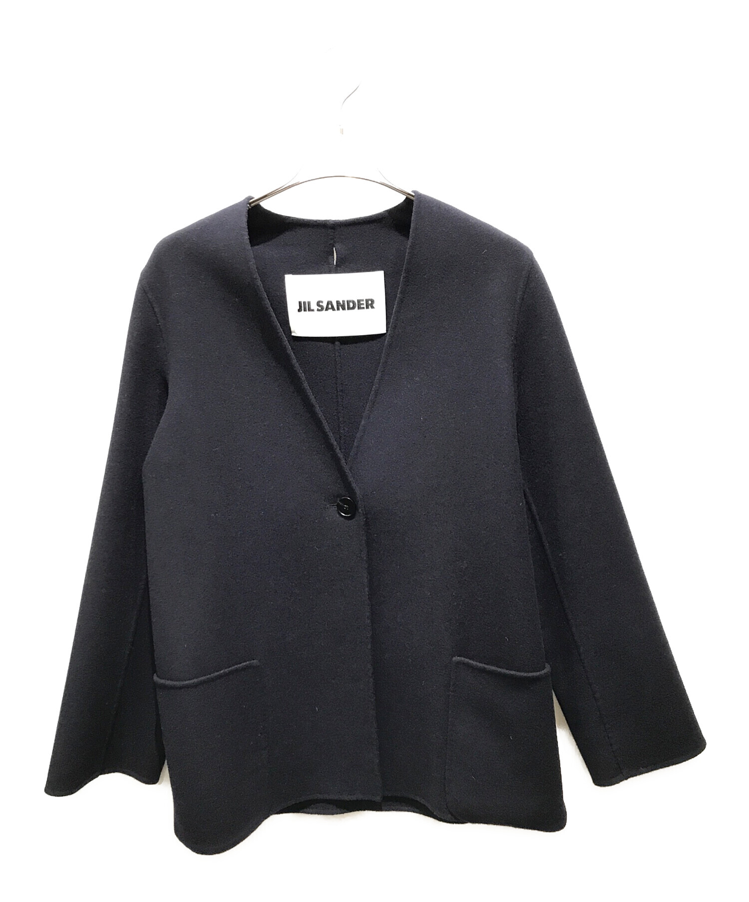 中古・古着通販】JIL SANDER (ジルサンダー) カシミヤショートコート JSPR150785 WR100503 ネイビー  サイズ:38｜ブランド・古着通販 トレファク公式【TREFAC FASHION】スマホサイト