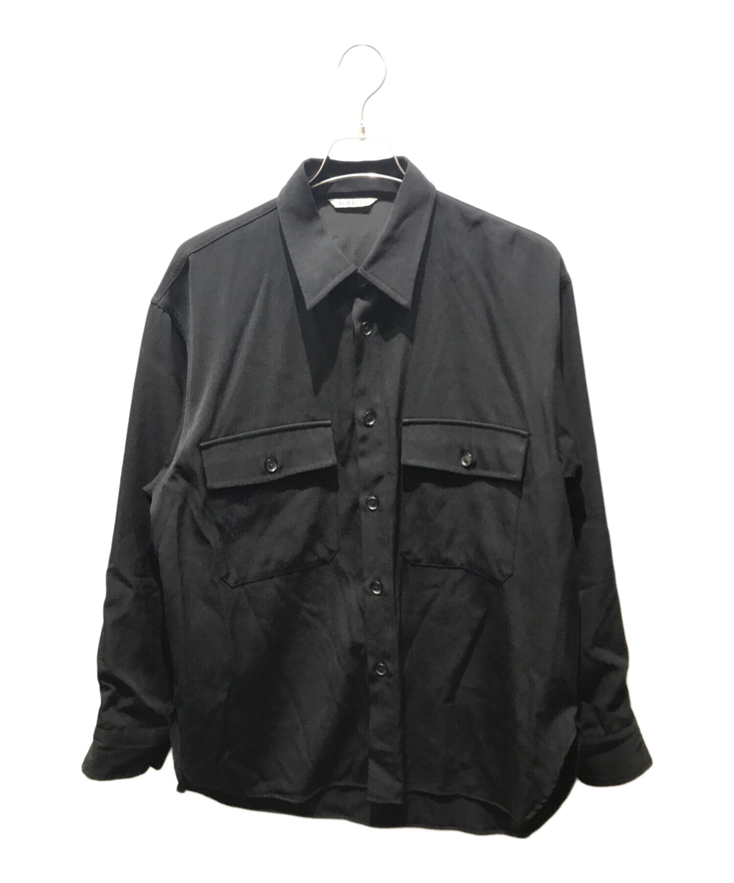 AURALEE (オーラリー) WOOL MAX GABARDINE SHIRTS　A9AS03MX ブラック サイズ:4