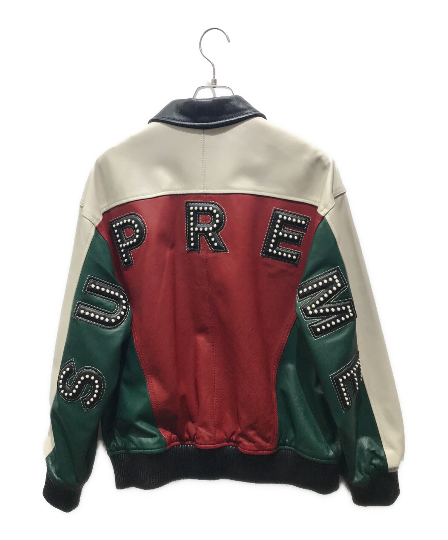 中古・古着通販】SUPREME (シュプリーム) Studded Arc Logo Leather Jacket マルチカラー サイズ:L｜ブランド・古着通販  トレファク公式【TREFAC FASHION】スマホサイト