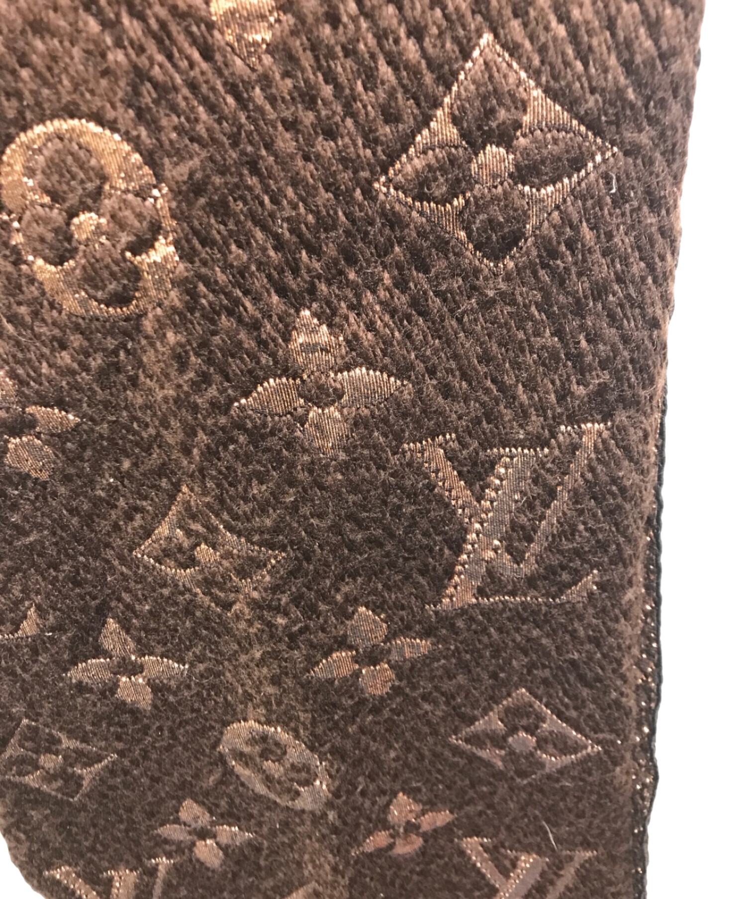 中古・古着通販】LOUIS VUITTON (ルイ ヴィトン) シルクブレンドウールマフラー M71383 エシャルプ・ロゴマニア・シャイン  IS1220 ブラウン｜ブランド・古着通販 トレファク公式【TREFAC FASHION】スマホサイト