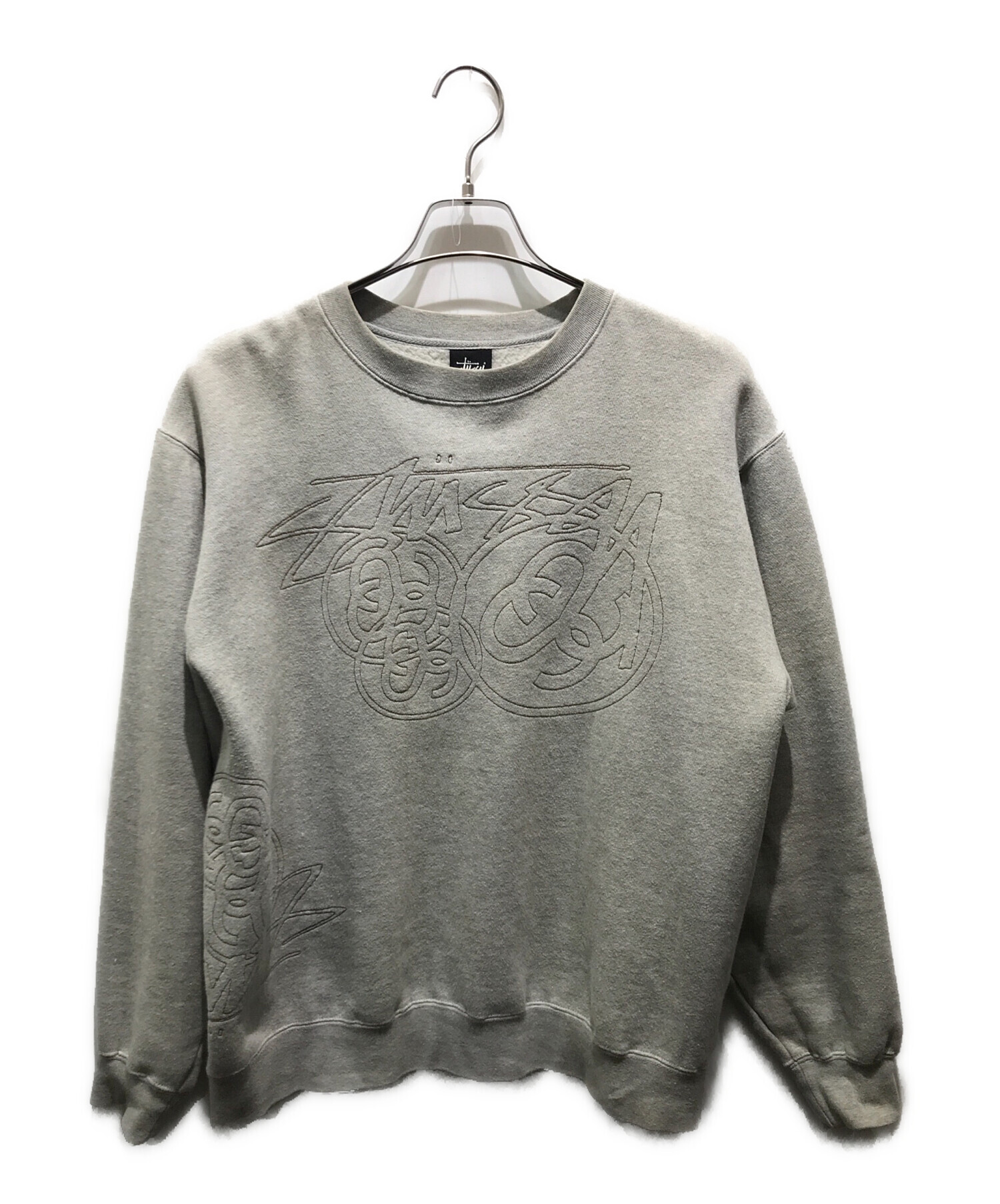 中古品】【メンズ】 うらやましい STUSSY ステューシー 90-00S LOGO PRINTED SWEATSHIRT スウェット トレーナー  142-241119-AS-