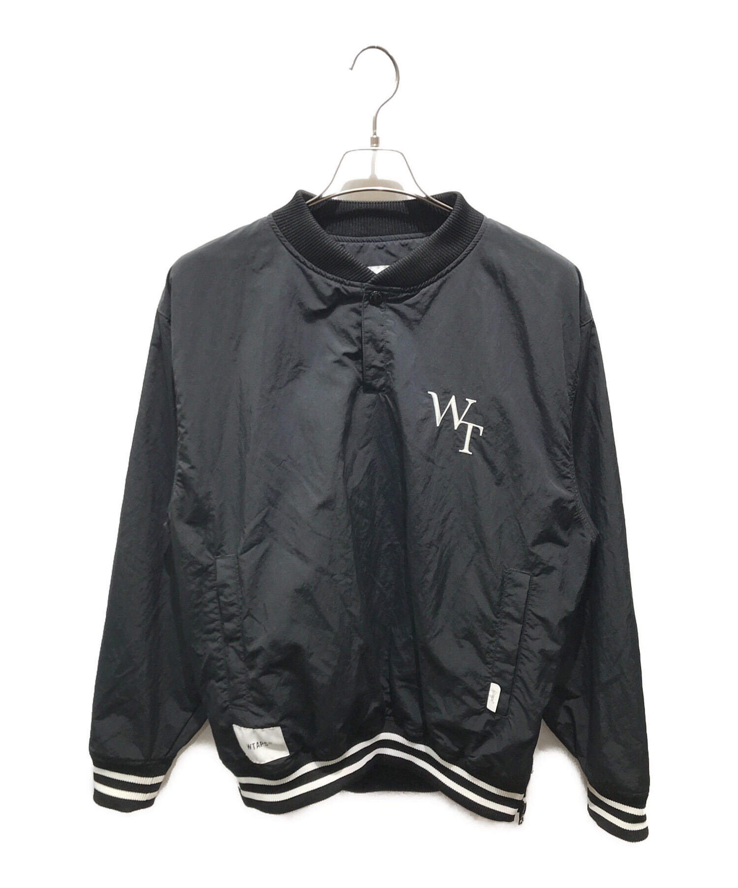 WTAPS (ダブルタップス) PITCH/JACKET/NYLON.TUSSAH.LEAGUE　231BRDT-JKM02　23SS ブラック  サイズ:2