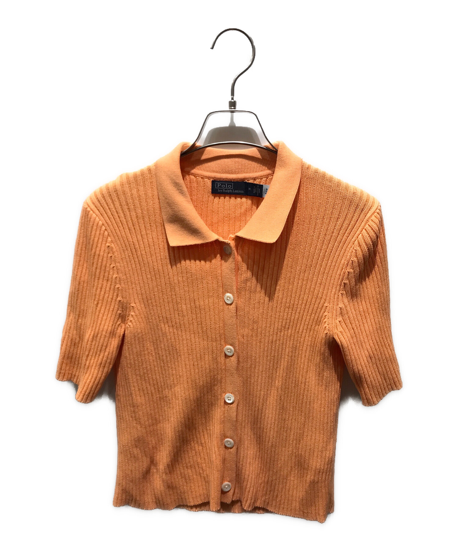 中古・古着通販】POLO RALPH LAUREN (ポロ・ラルフローレン) 半袖ニットシャツ オレンジ サイズ:M｜ブランド・古着通販  トレファク公式【TREFAC FASHION】スマホサイト