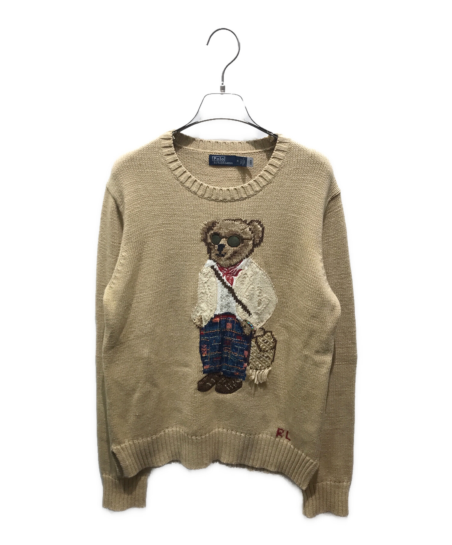 中古・古着通販】POLO RALPH LAUREN (ポロ・ラルフローレン) ポロベアニット ベージュ サイズ:M｜ブランド・古着通販  トレファク公式【TREFAC FASHION】スマホサイト