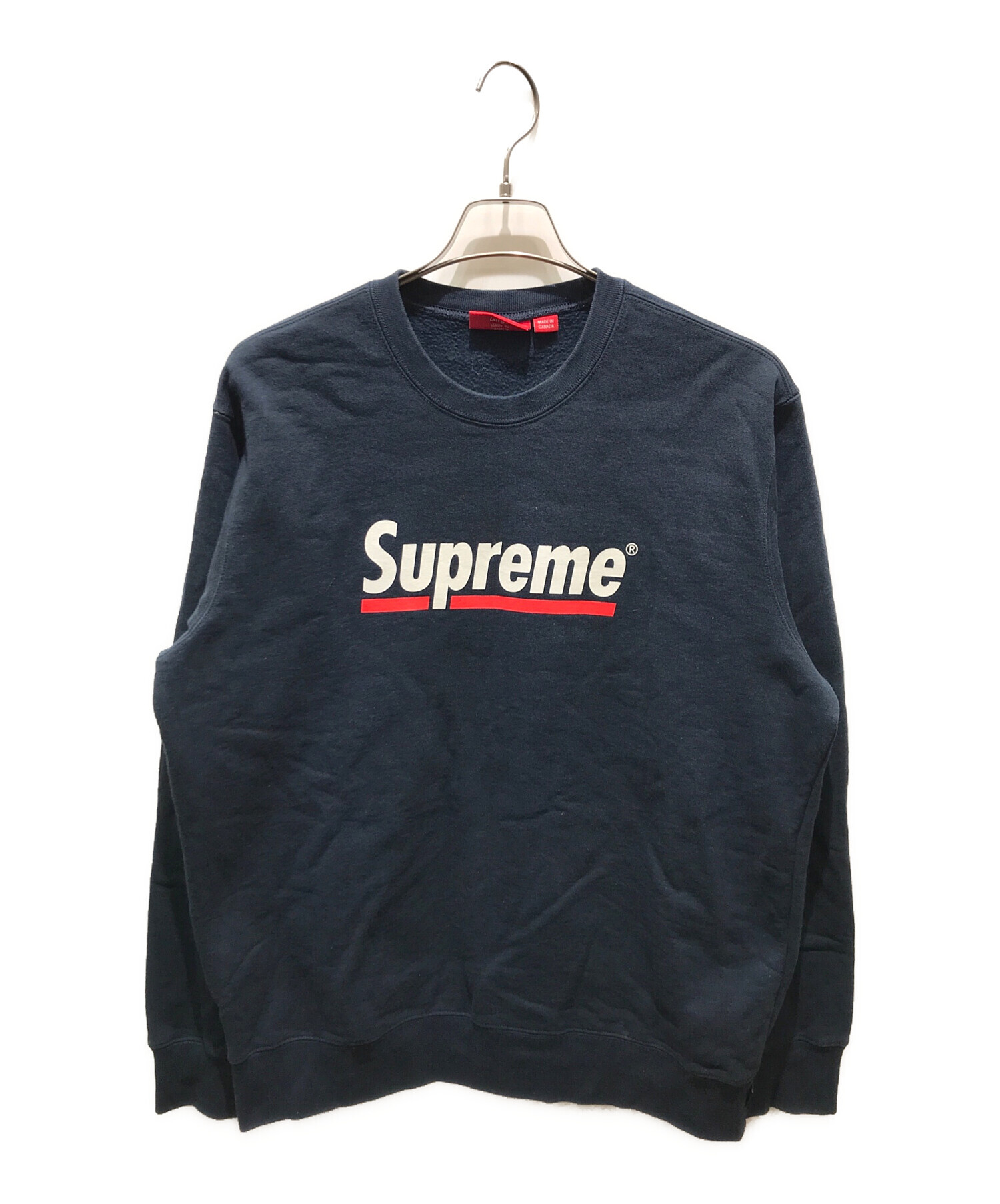 中古・古着通販】SUPREME (シュプリーム) Underline Crewneck 20SS ネイビー サイズ:L｜ブランド・古着通販  トレファク公式【TREFAC FASHION】スマホサイト