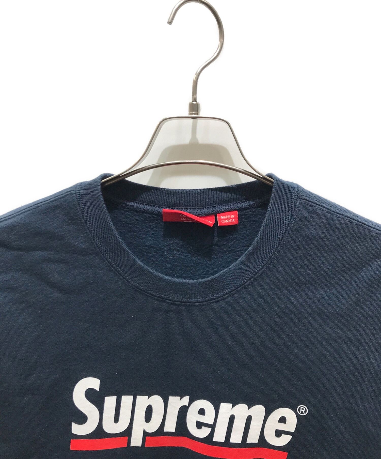 中古・古着通販】SUPREME (シュプリーム) Underline Crewneck 20SS ネイビー サイズ:L｜ブランド・古着通販  トレファク公式【TREFAC FASHION】スマホサイト