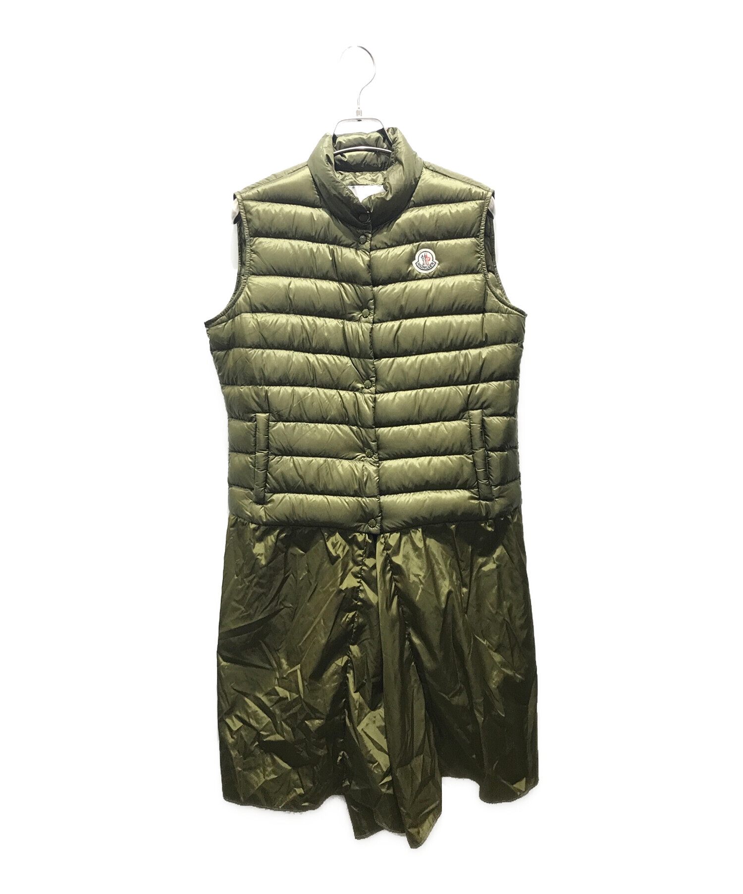 中古・古着通販】MONCLER (モンクレール) ダウンベストワンピース 101-09S-48332-21 SAYA sacai グリーン  サイズ:2｜ブランド・古着通販 トレファク公式【TREFAC FASHION】スマホサイト