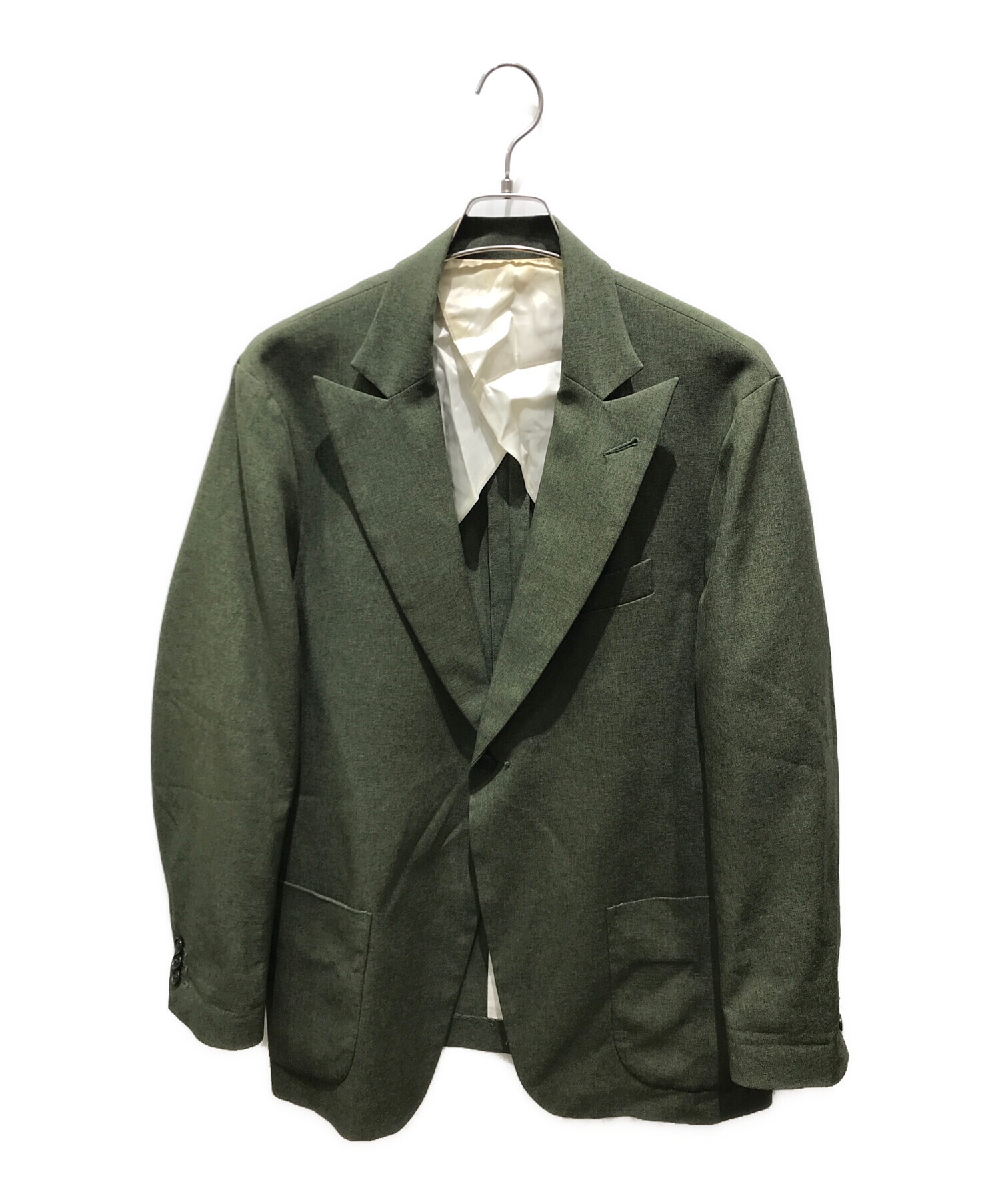 中古・古着通販】Needles (ニードルズ) Peaked Lapel 1B Jacket - Poly Chambray Cloth GL066  オリーブ サイズ:M｜ブランド・古着通販 トレファク公式【TREFAC FASHION】スマホサイト