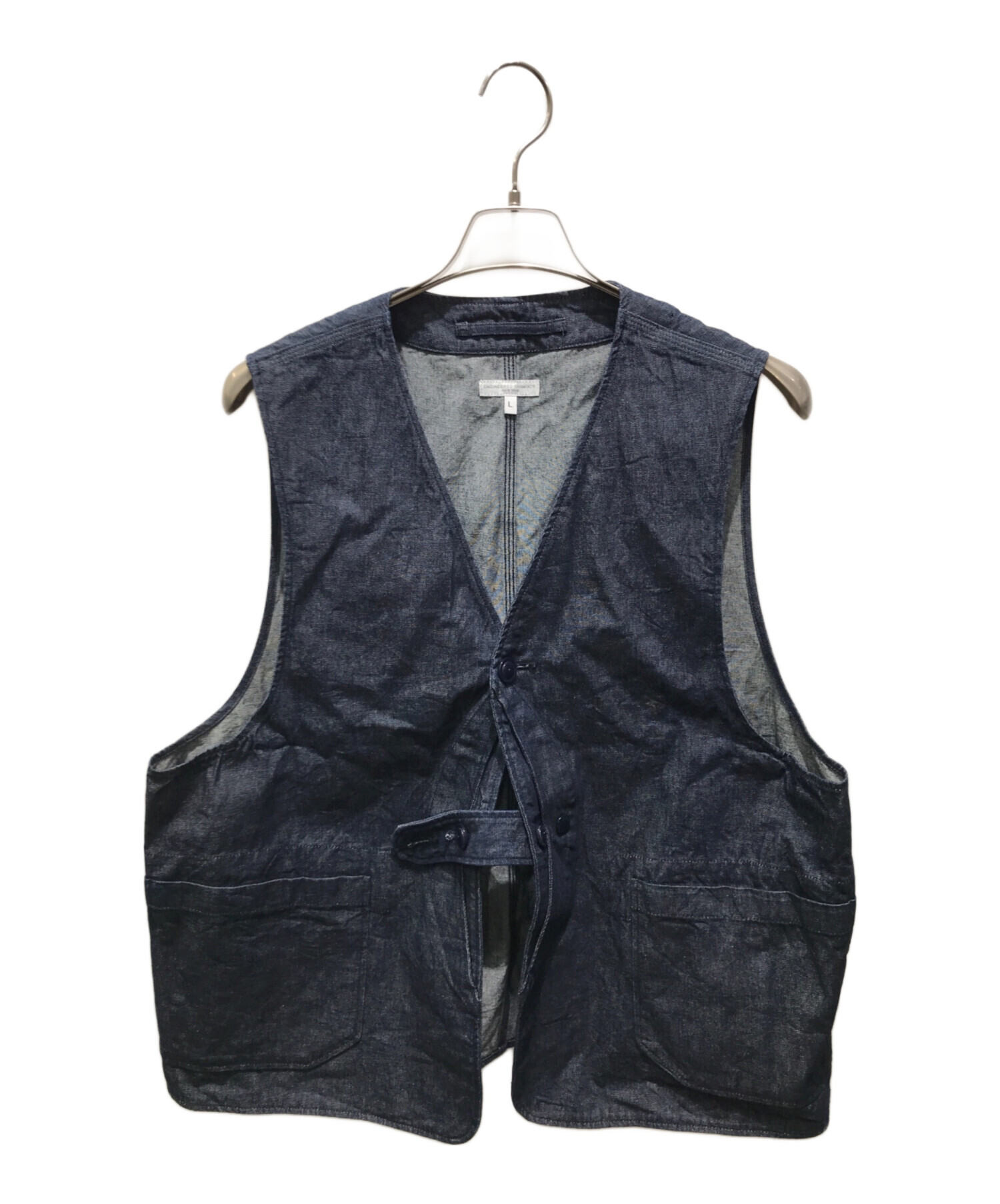 中古・古着通販】Engineered Garments (エンジニアド ガーメンツ) Upland Vest Denim インディゴ  サイズ:L｜ブランド・古着通販 トレファク公式【TREFAC FASHION】スマホサイト