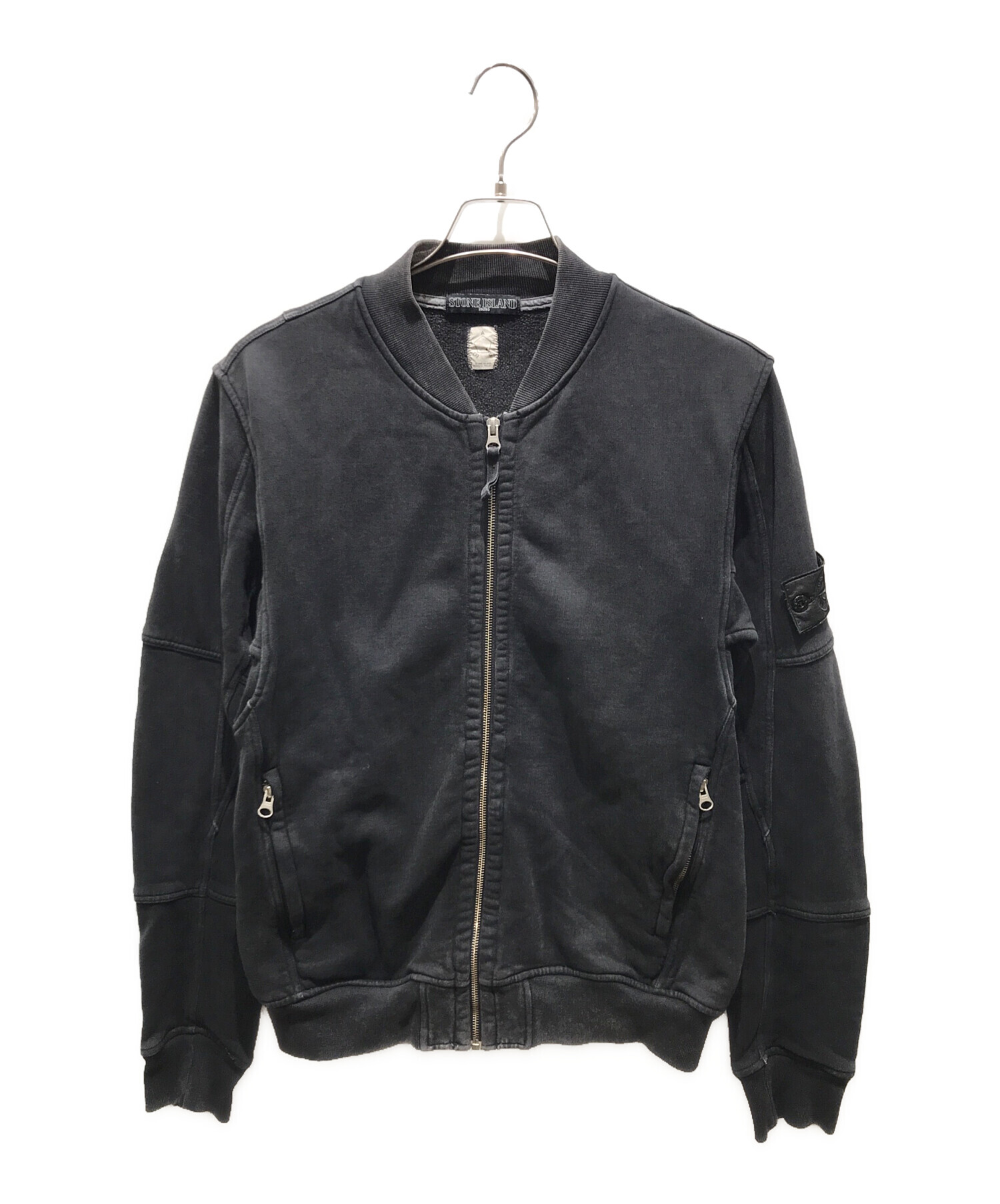 中古・古着通販】STONE ISLAND (ストーンアイランド) ガーメントダイジップアップスウェットブルゾン 531960113 SHADOW  PROJECT 2010AW ブラック サイズ:L｜ブランド・古着通販 トレファク公式【TREFAC FASHION】スマホサイト