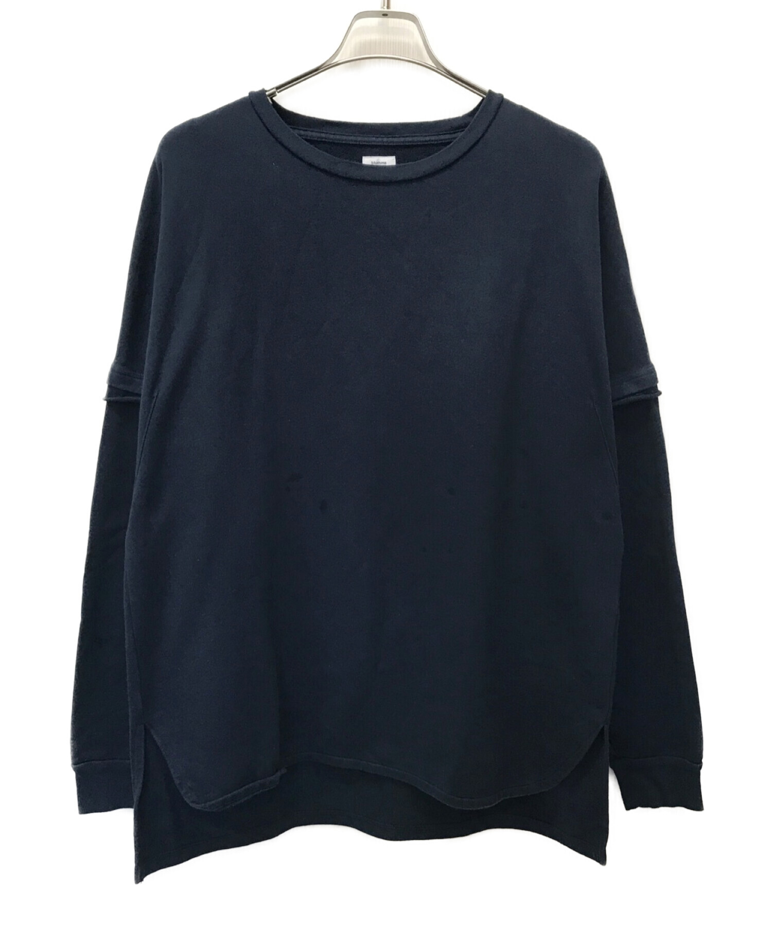 BLURHMS (ブラームス) High density Sweat Layer Sleeve P/O / ハイデンシティースウェットレイヤースリーブ  プルオーバー ネイビー サイズ:3