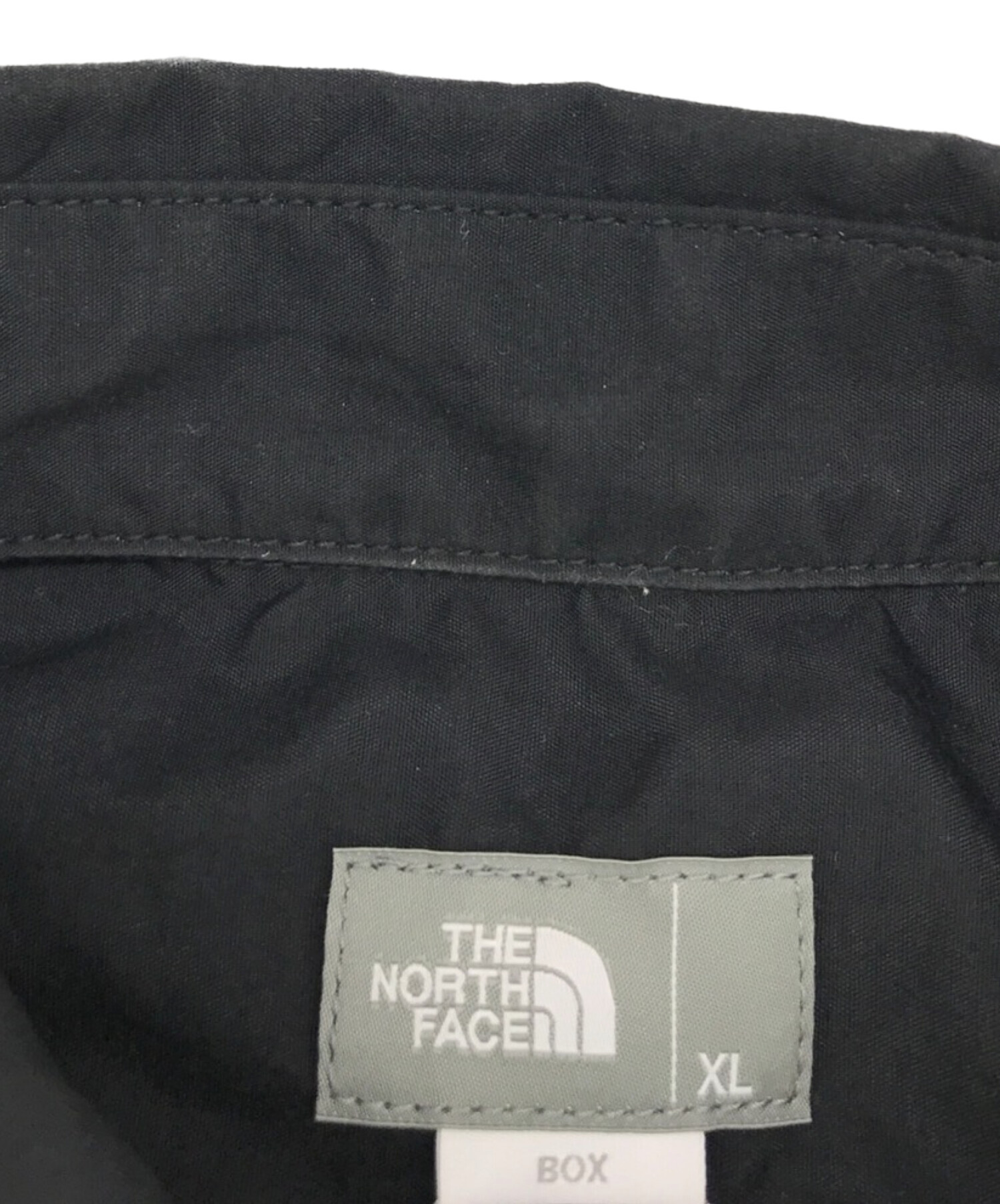 THE NORTH FACE (ザ ノース フェイス) S/S Nuptse Shirt / ショートスリーブ ヌプシシャツ オレンジ×ブラック  サイズ:XL