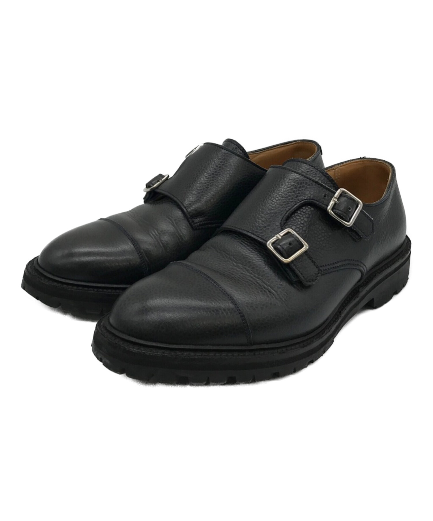 Crockett & Jones (クロケット＆ジョーンズ) TAY3/ダブルモンクストラップシューズ ブラック サイズ:6E