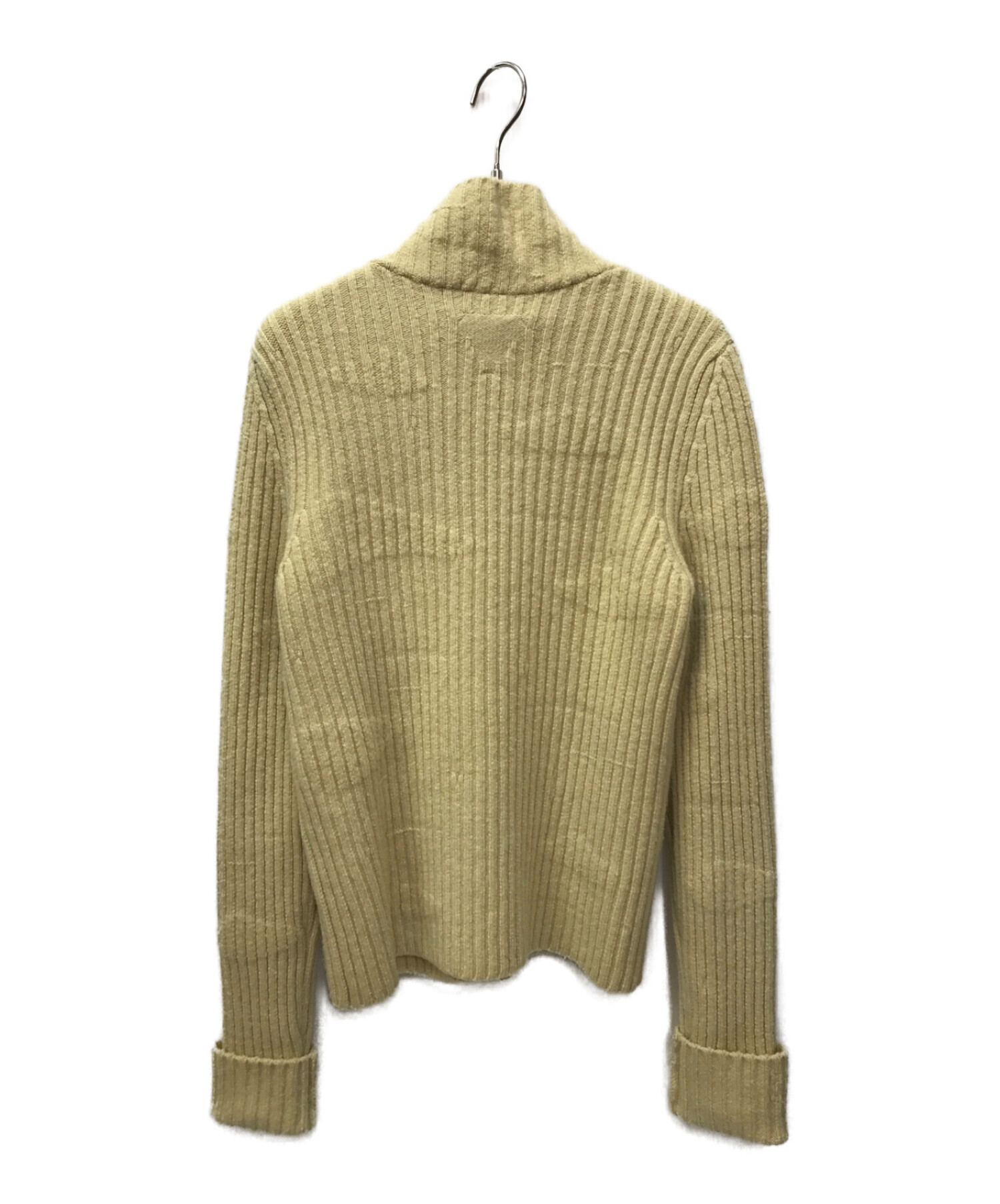 BOTTEGA VENETA (ボッテガベネタ) Zip Front Mock Neck Sweater/カーディガン イエロー サイズ:S