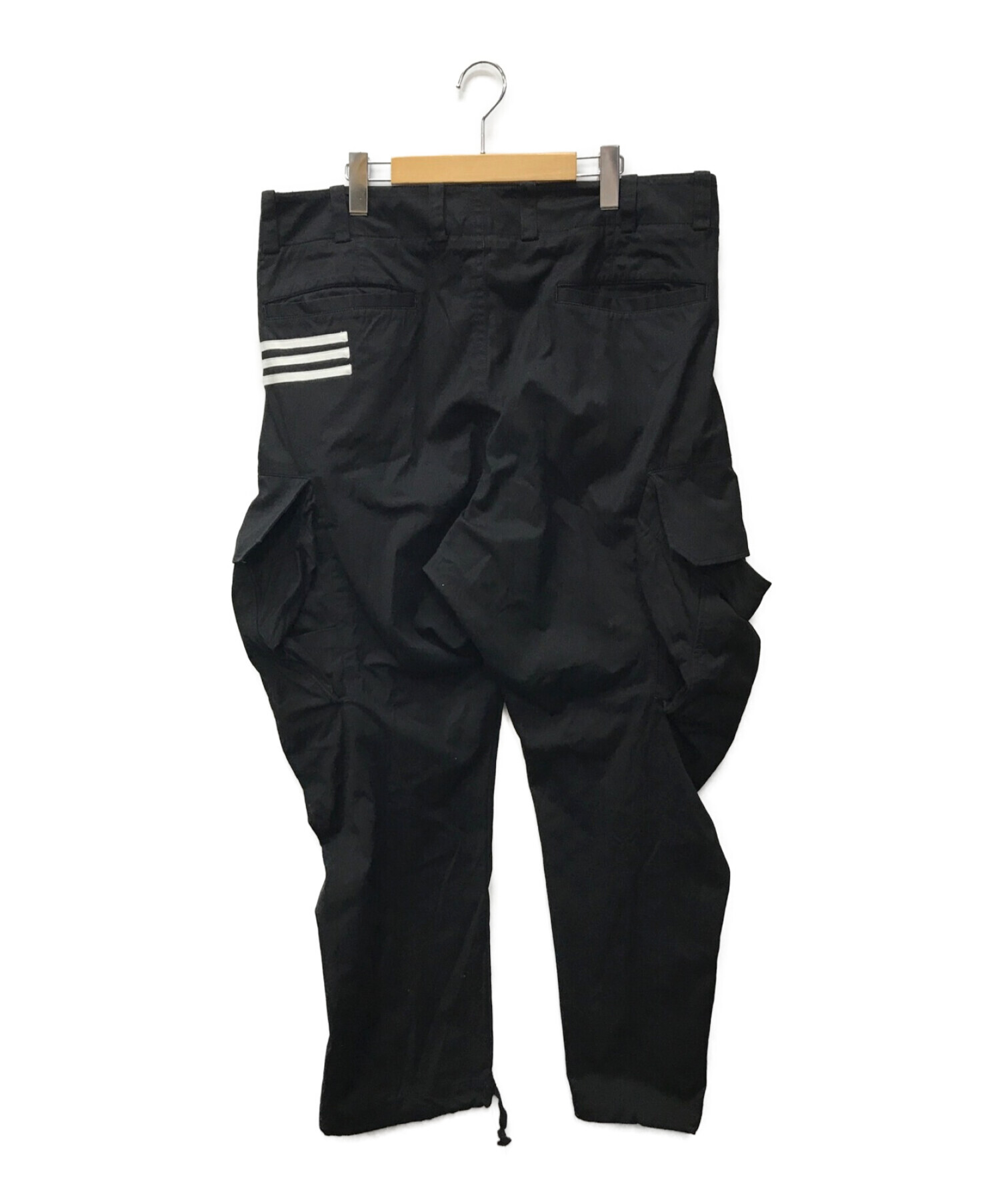 中古・古着通販】Y-3 (ワイスリー) ストライプロゴワイドカーゴパンツ