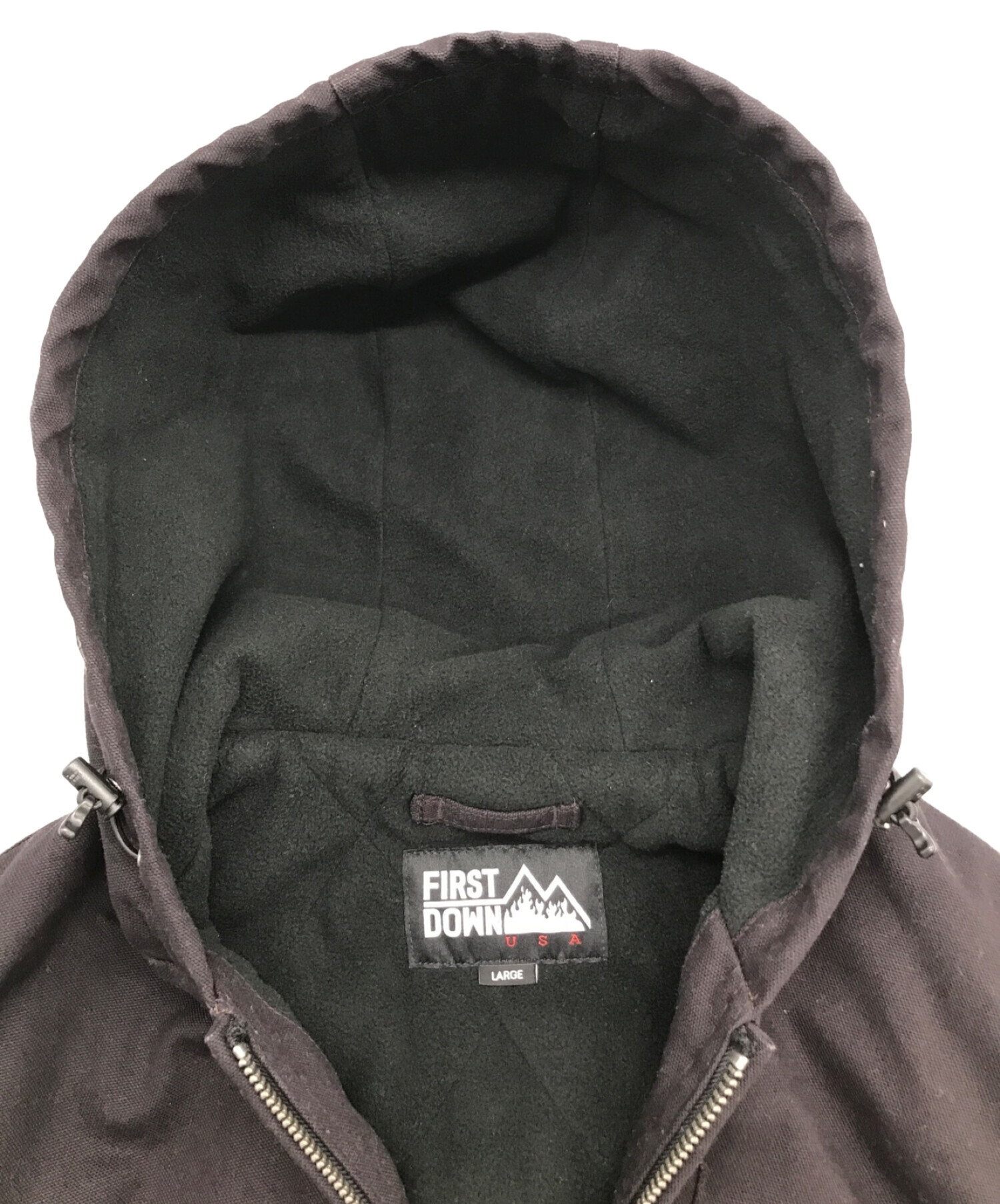 FIRST DOWN (ファーストダウン) DUCK HOODED JKT ブラック サイズ:L