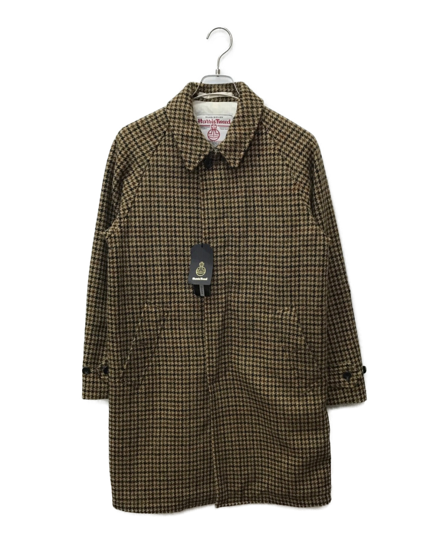 BEAMS PLUS×Harris Tweed (ビームスプラス×ハリスツイード) バルカラーコート ブラウン サイズ:M 未使用品