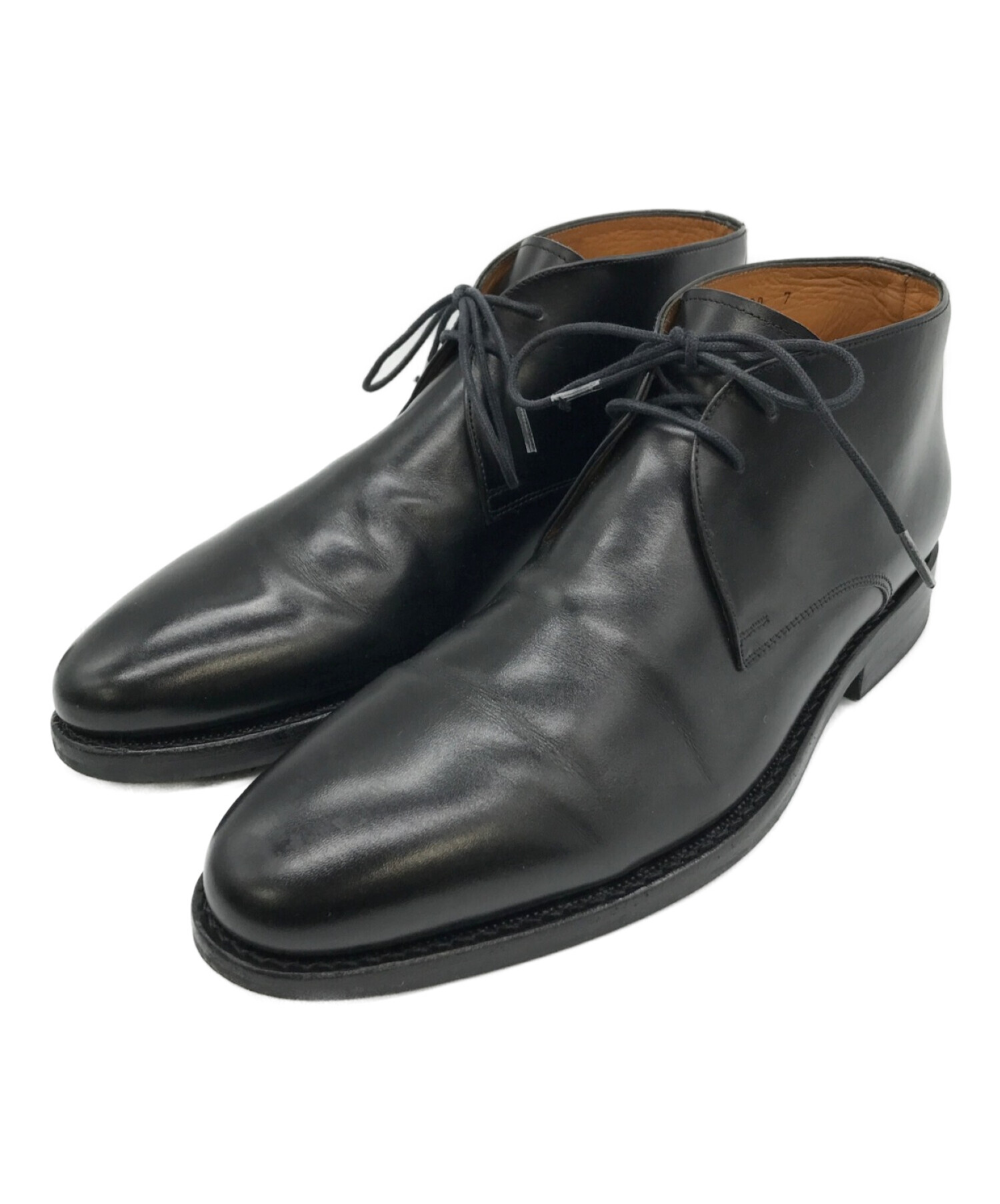 Jalan Sriwijaya (ジャランスリウァヤ) CALF BLACK DAINITE SOLE/チャッカブーツ ブラック サイズ:7