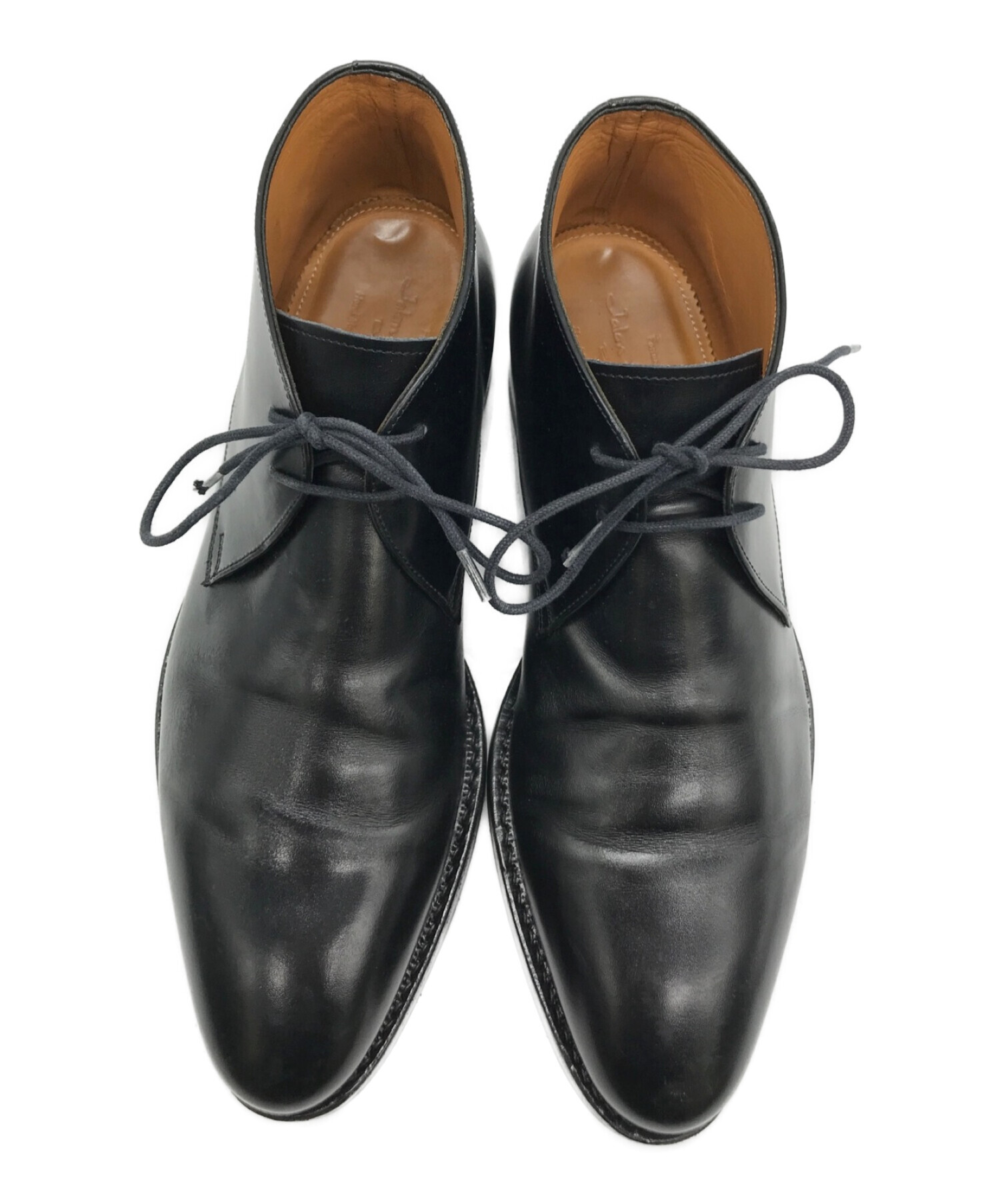 Jalan Sriwijaya (ジャランスリウァヤ) CALF BLACK DAINITE SOLE/チャッカブーツ ブラック サイズ:7