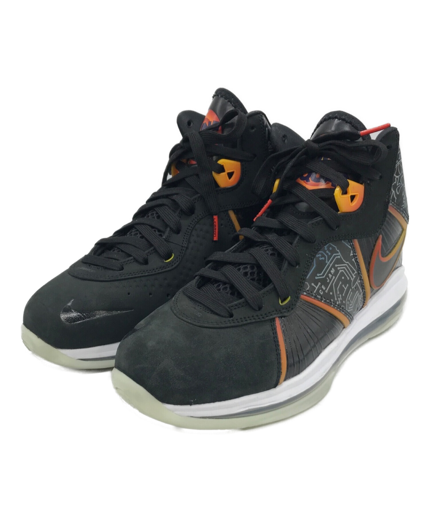 SPACE PLAYERS×NIKE (スペースプレイヤーズ×ナイキ) LEBRON 8/ハイカットスニーカー ブラック サイズ:US8.5