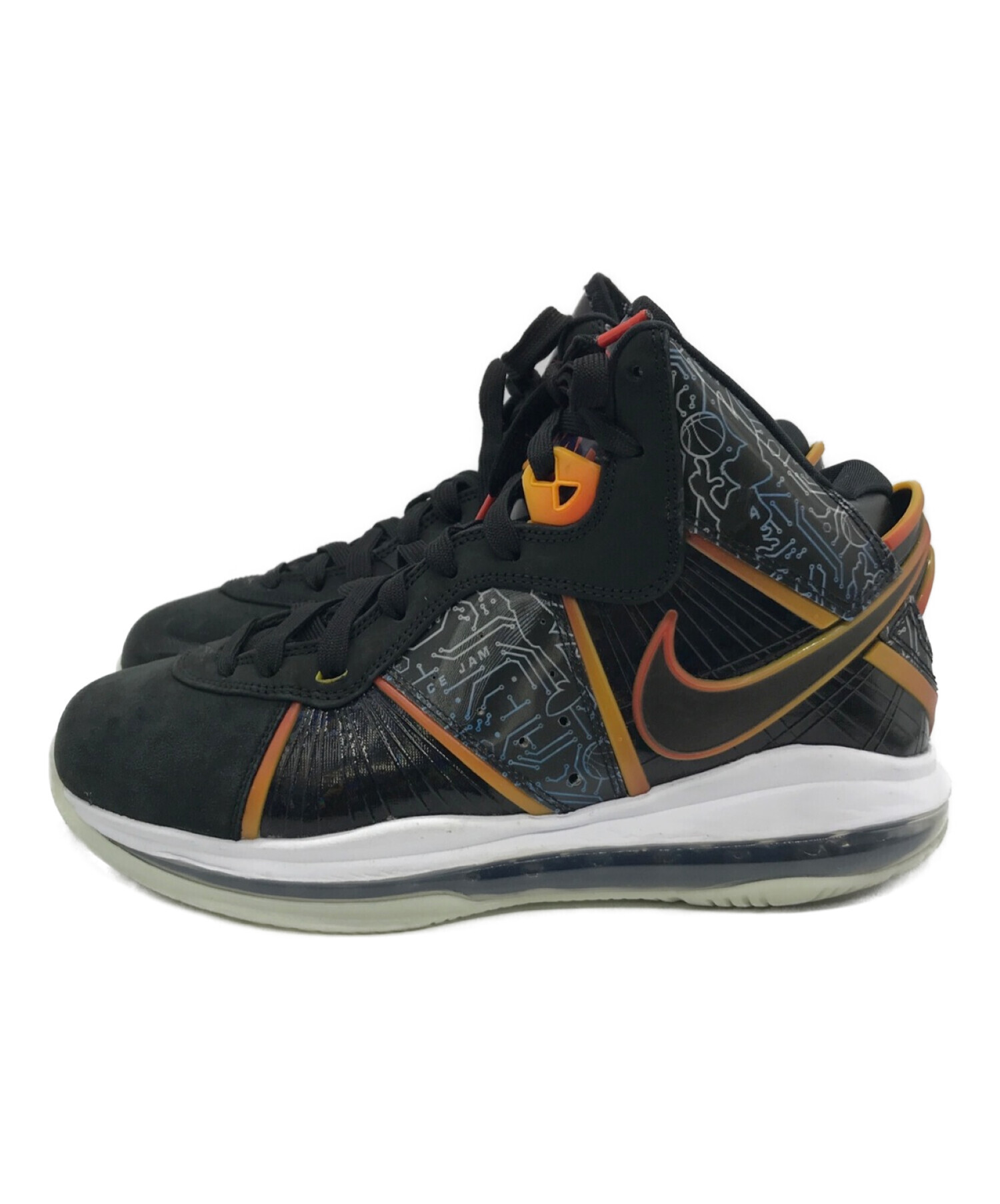 SPACE PLAYERS×NIKE (スペースプレイヤーズ×ナイキ) LEBRON 8/ハイカットスニーカー ブラック サイズ:US8.5