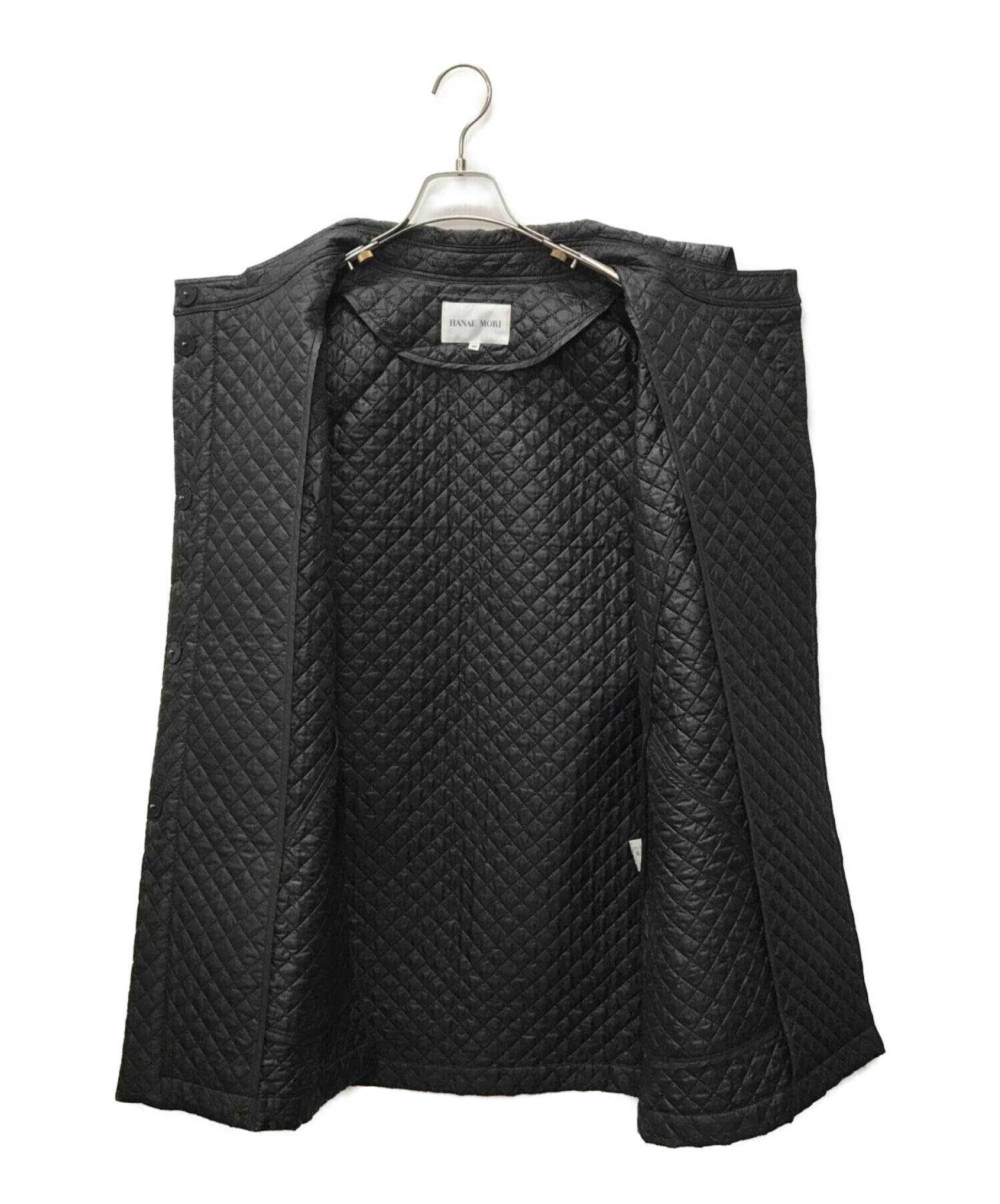 HANAE MORI (ハナエモリ) キルティングコート ブラック サイズ:40