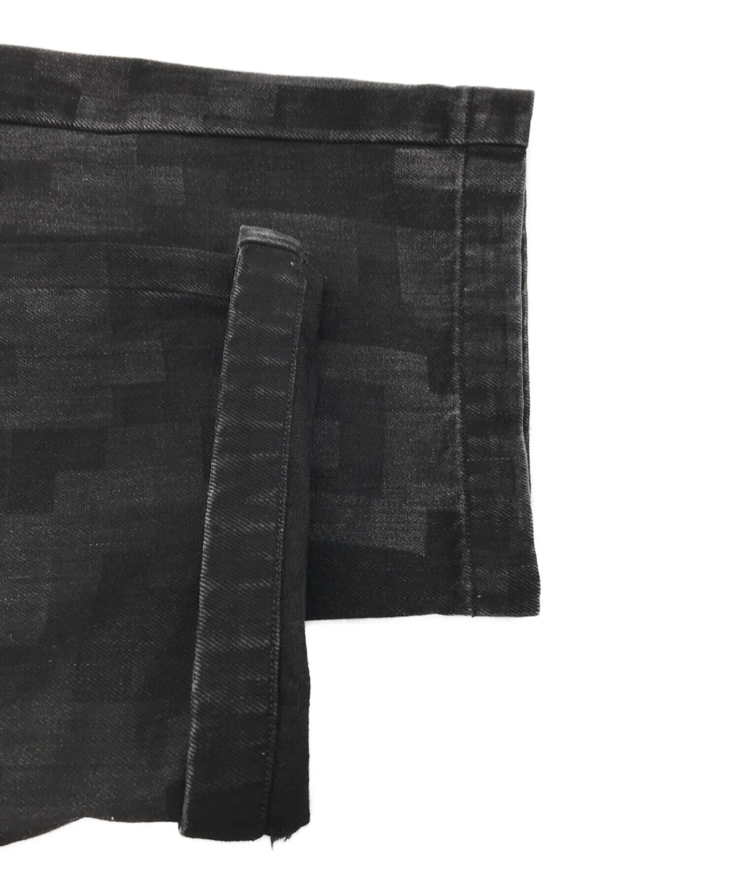 XANDER ZHOU (ザンダーゾウ) ブラックデニムパンツ ブラック サイズ:46 未使用品