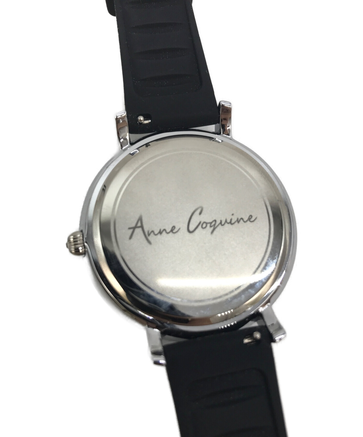 Anne Coquine (アンコキーヌ) 腕時計 ブラック×シルバー