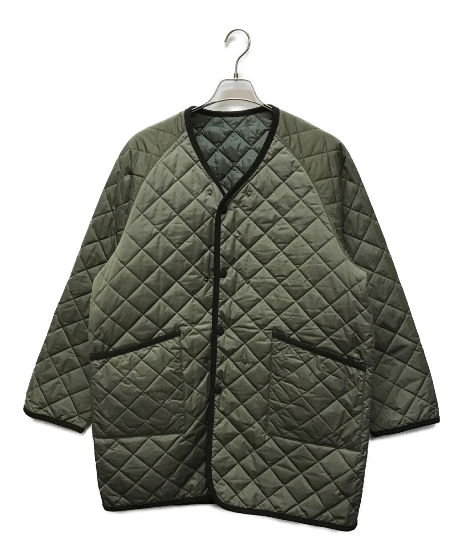 KAPTAIN SUNSHINE x Barbour (キャプテンサンシャイン×バブアー) Mil.NO-COLLAR COAT/ミルノーカラーコート  オリーブ サイズ:M