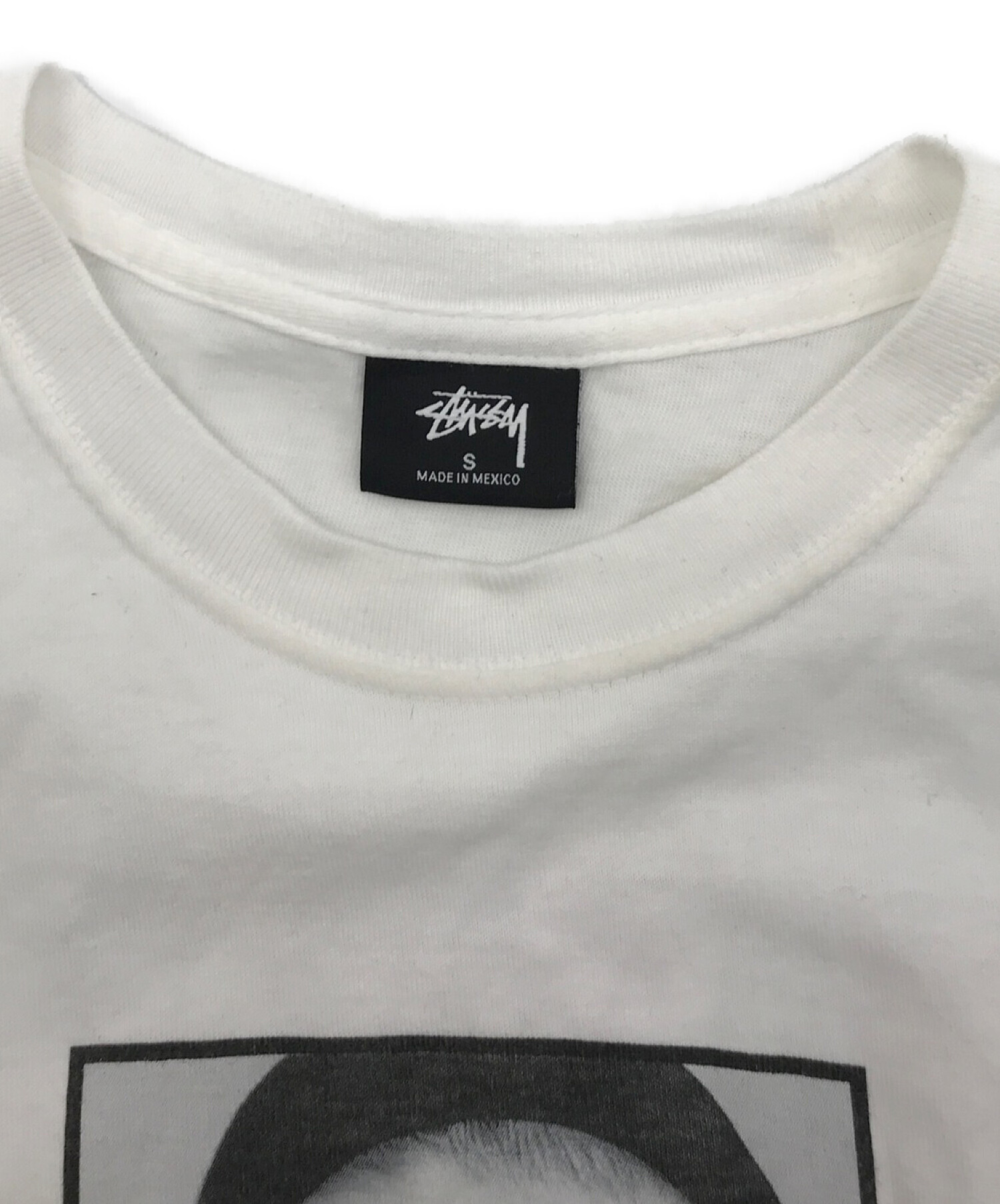 stussy (ステューシー) カール ラガーフェルド追悼 CHANELプリントTシャツ ホワイト サイズ:S