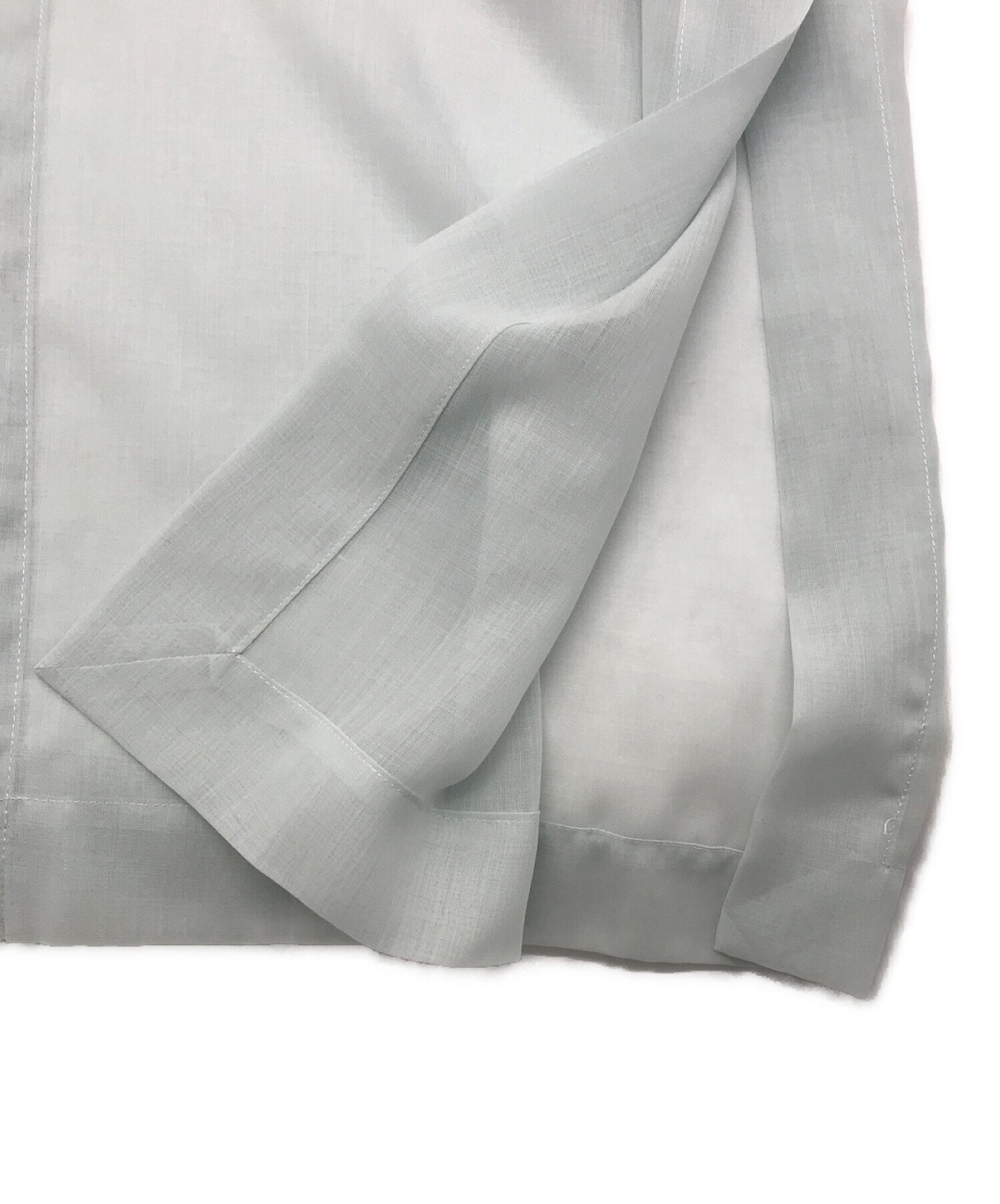 AURALEE (オーラリー) WOOL POLYESTER SHEER CLOTH SHIRTS ONE-PIECE スカイブルー サイズ:1  未使用品