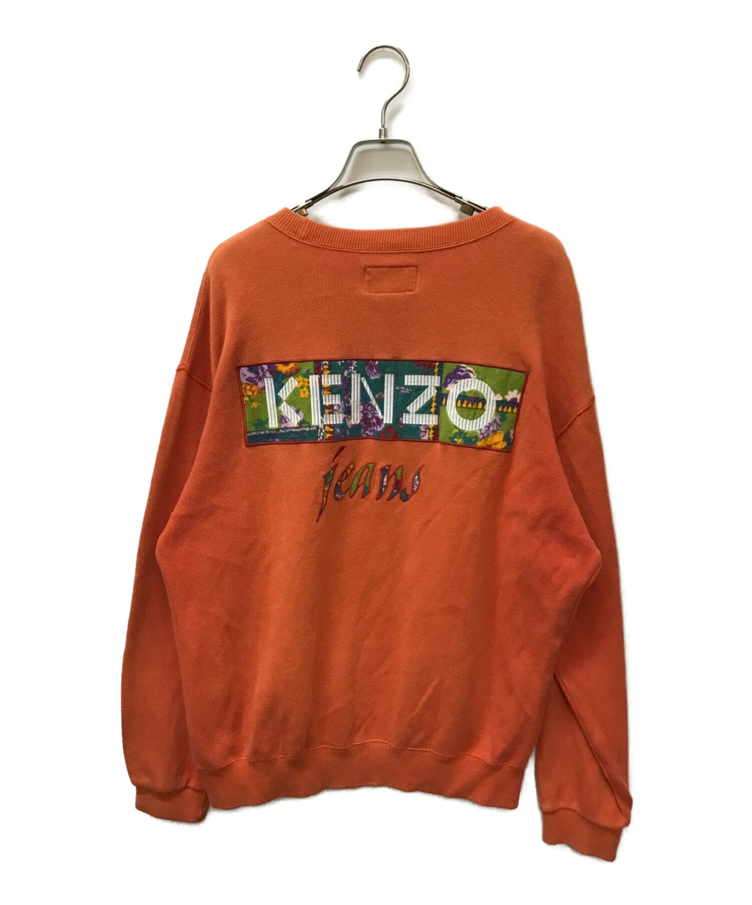 KENZO JEANS (ケンゾージーンズ) クルーネックスウェット オレンジ サイズ:FREE